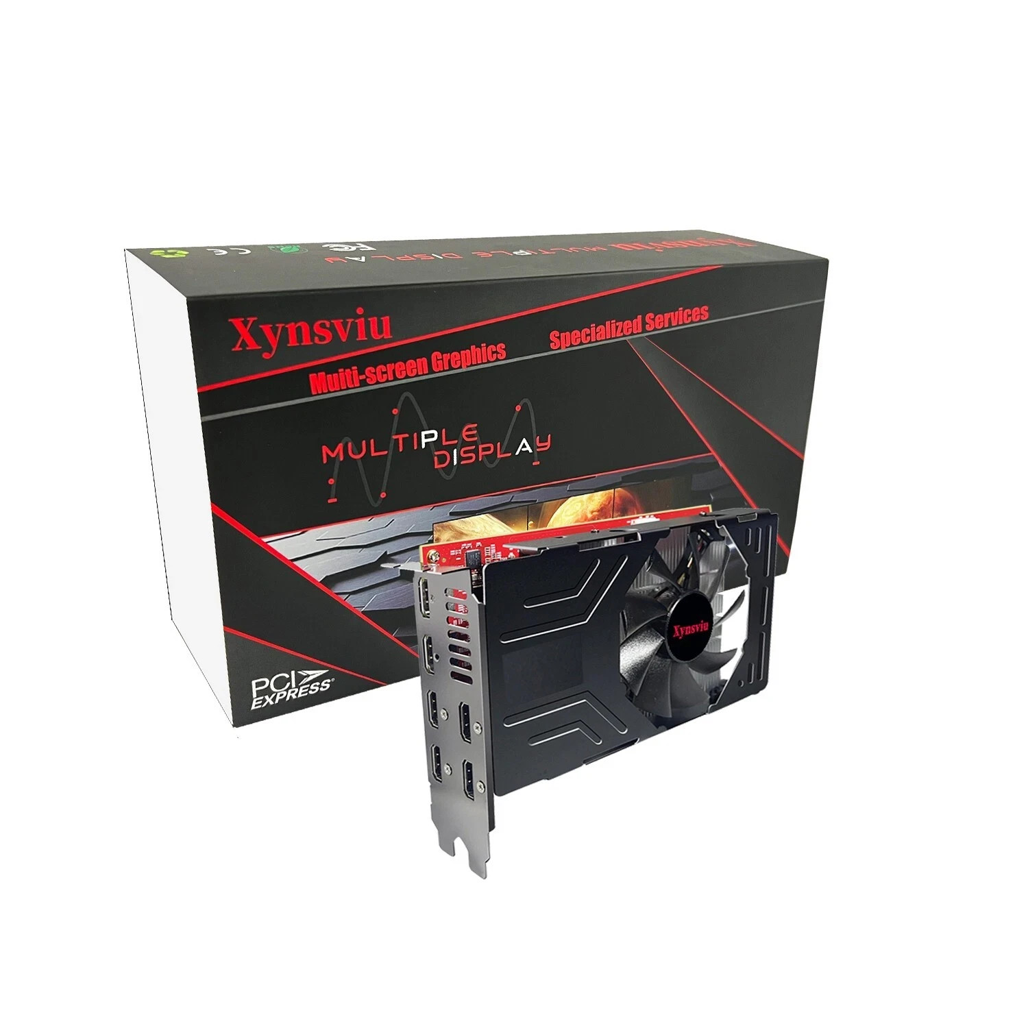 BRAND NEW Xynsviu Radeon R7 350 2G Graphics Card Support HDMI x6 Monitor Output