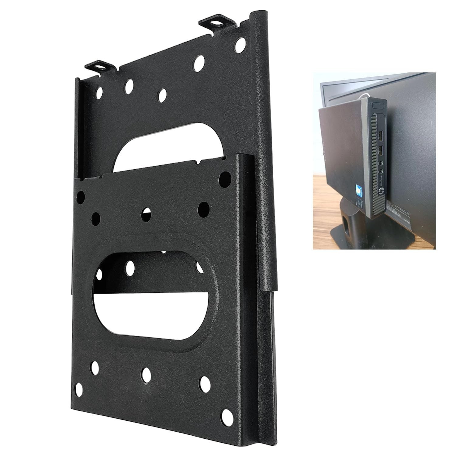 NOBER Computer Wall Mout Mini PC VESA Mount TV Monitor Brackets Easy Black