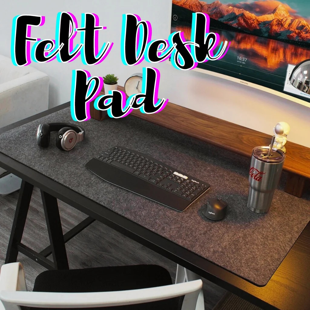 Minimalist Non Slip Felt Desk Mat Large Office Table Protector