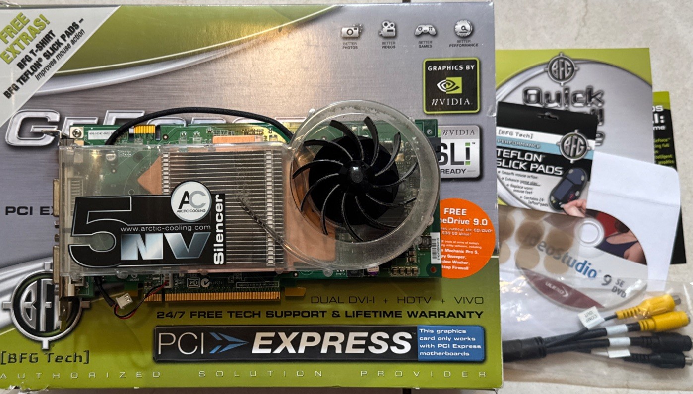 BFG Tech Nvidia GeForce 7800 GTX OC Graphics Card 256MB 5NV Silencer Cooler