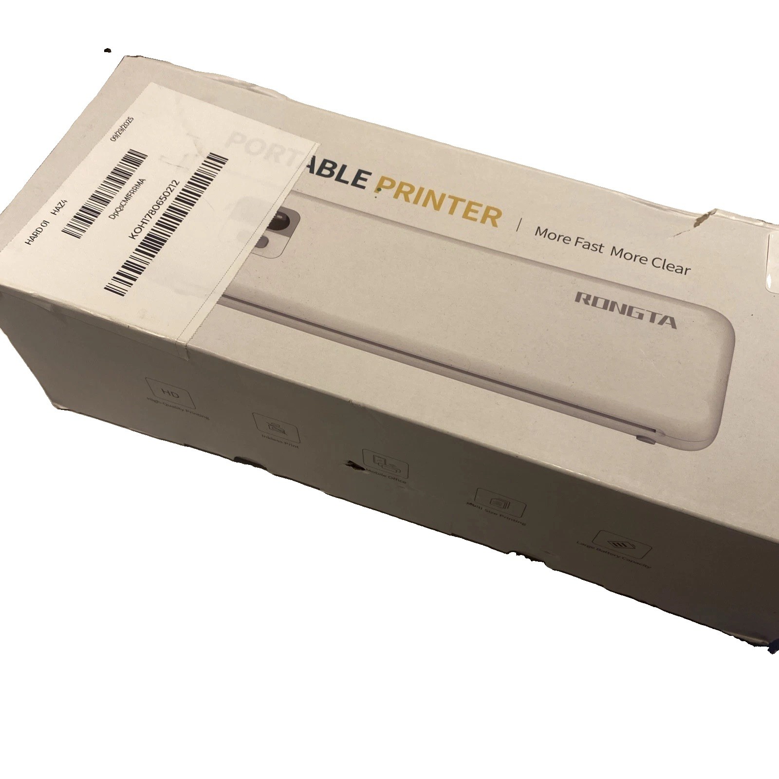 Portable Thermal Printer USB Bluetooth WiFi 300dpi Rongta F82 A4 Open Box