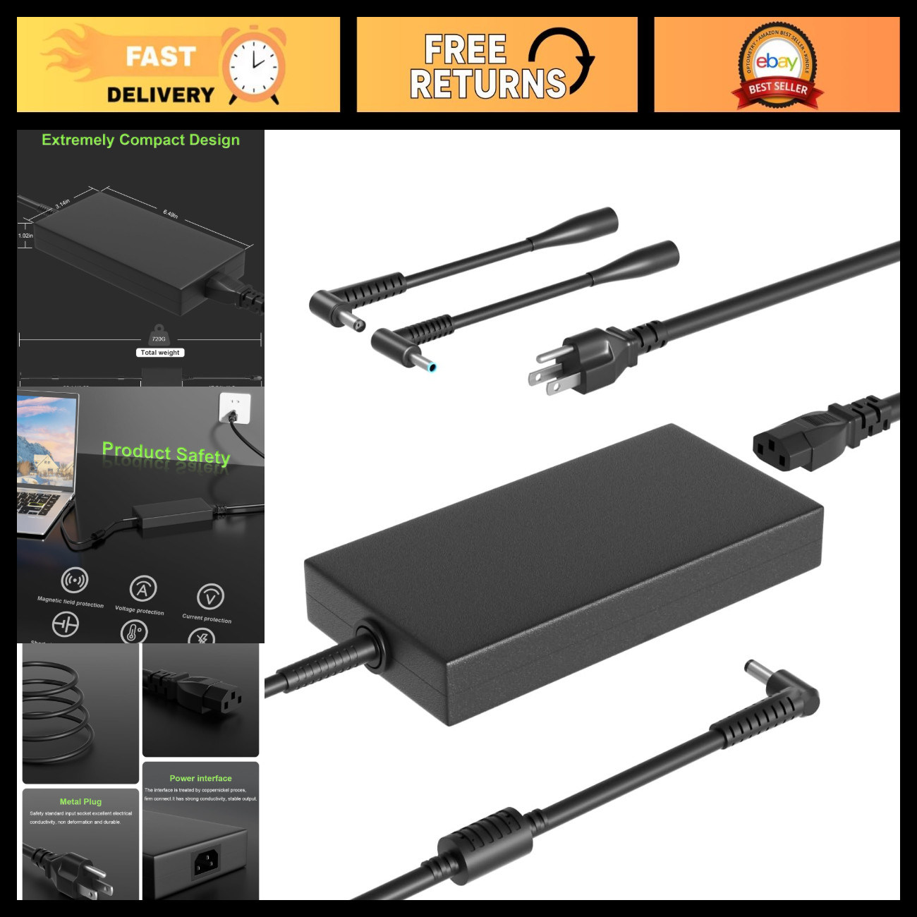 230W AC Charger for MSI GF63 GF75 GS66 GS76 GE75 GL63 Laptop Power Adapter