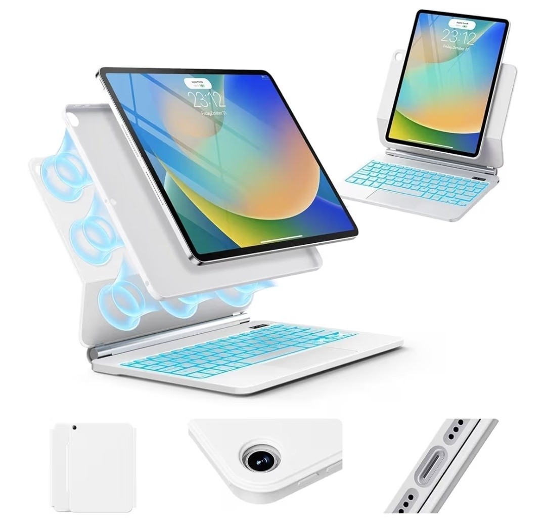 Magnetic Keyboard Case for iPad  Backlit Smart Folio 9th/8th/7th Gen 10.2" New