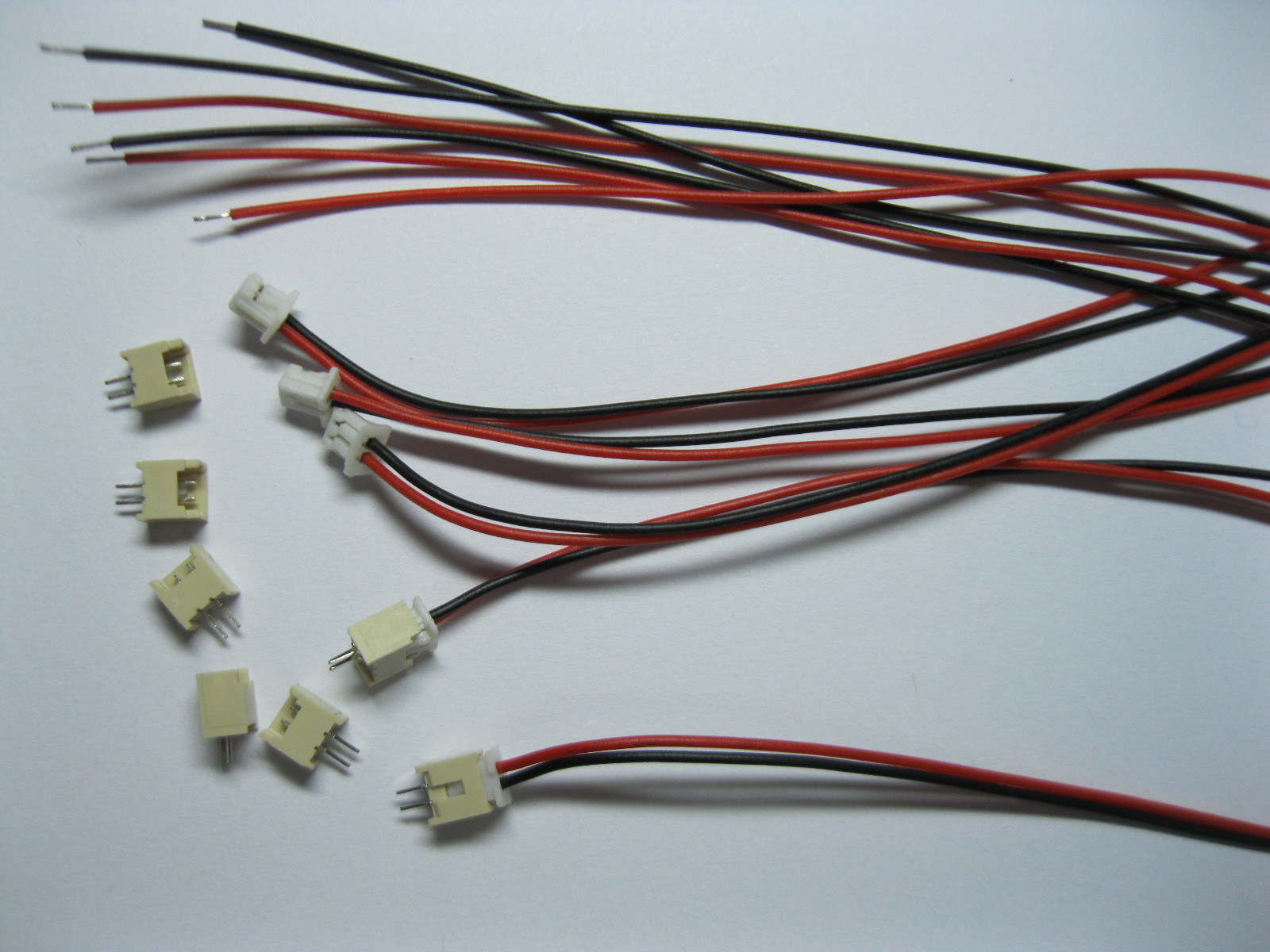 50 pcs 1.25mm Pitch 2 Pin Male + Female Connector with 28AWG 150mm Leads Cable