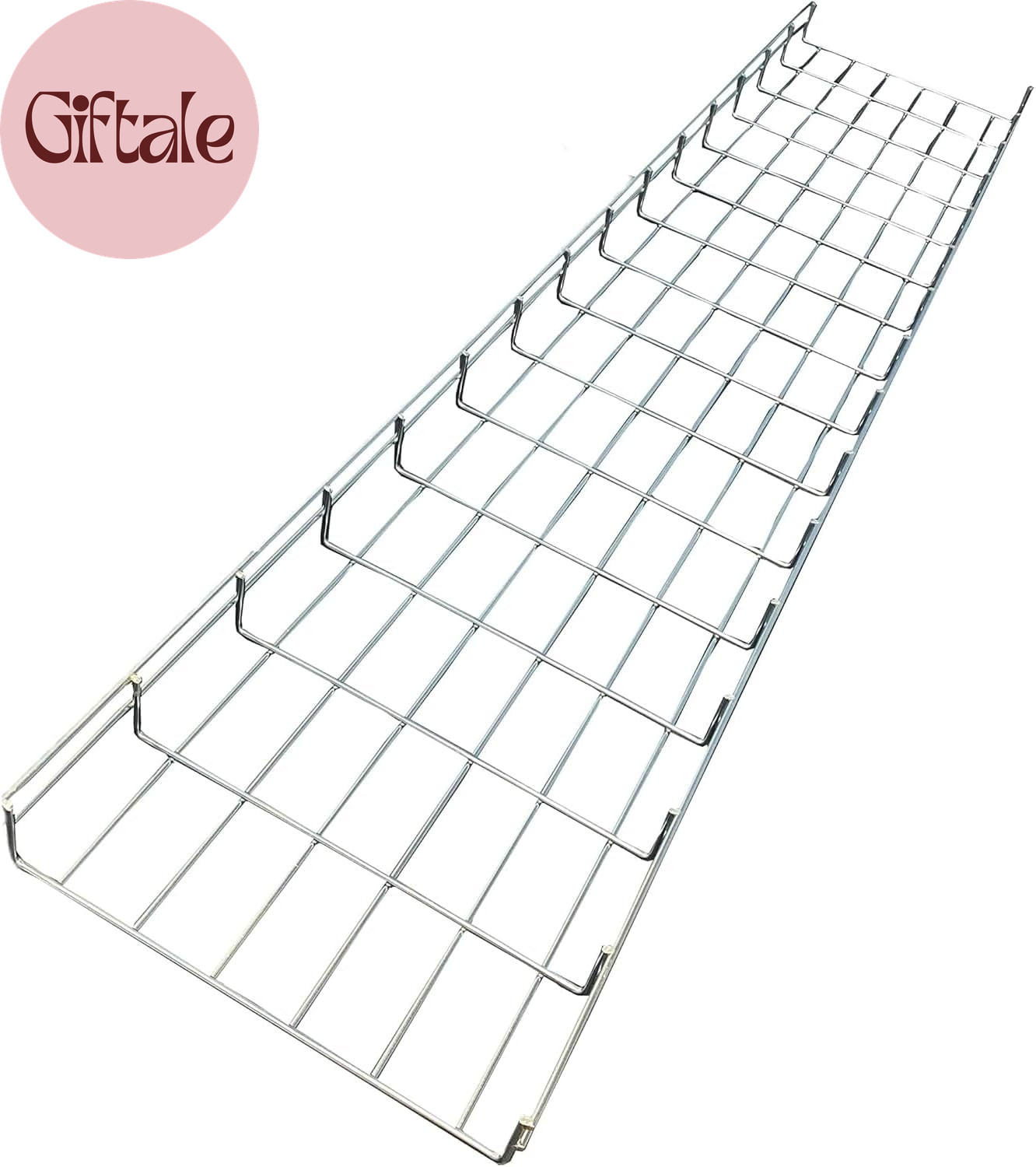 Cable Tray - 5 Feet Long X 12" W X 2” H - 6 Pcs Bulk Pack - Wire Mesh Tray Cable