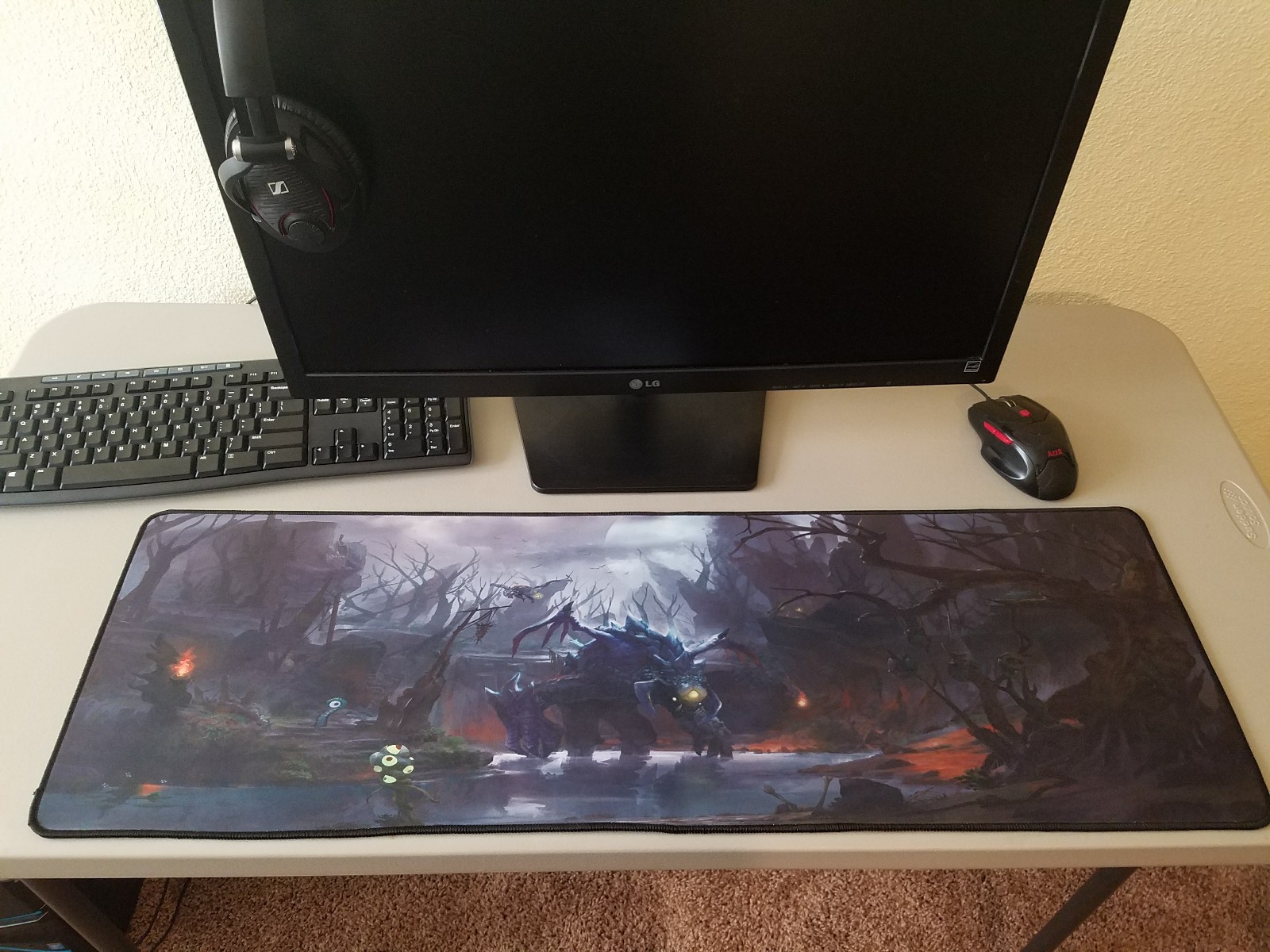 Gaming Mouse Keyboard Pad Dota 2 Locked Edges 90x30 Roshan Mtg PlayMat Fast Ship