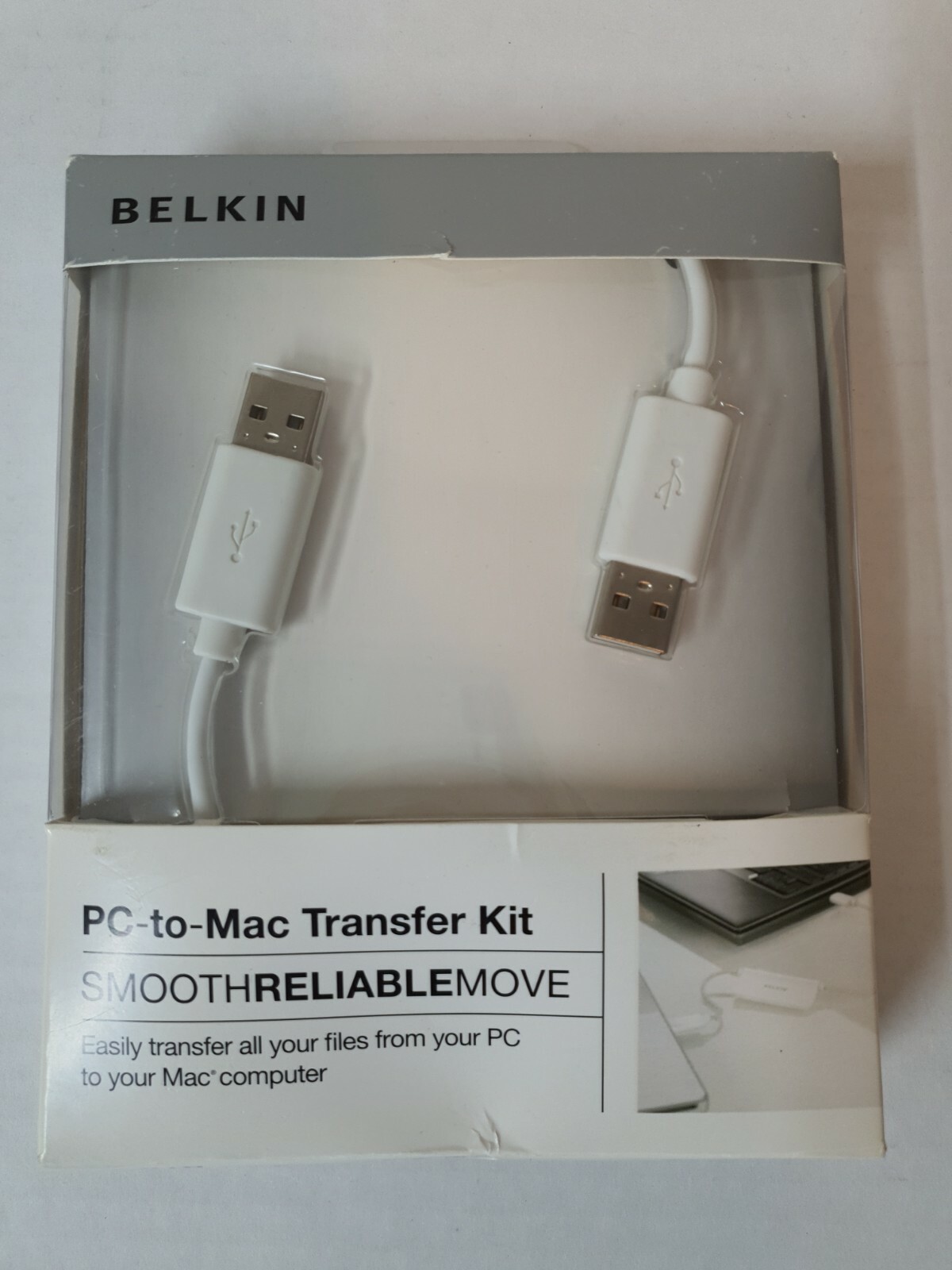 Belkin PC-TO-MAC Transfer kit, Smooth Reliable Move,With CD , New ( Open Box) . 