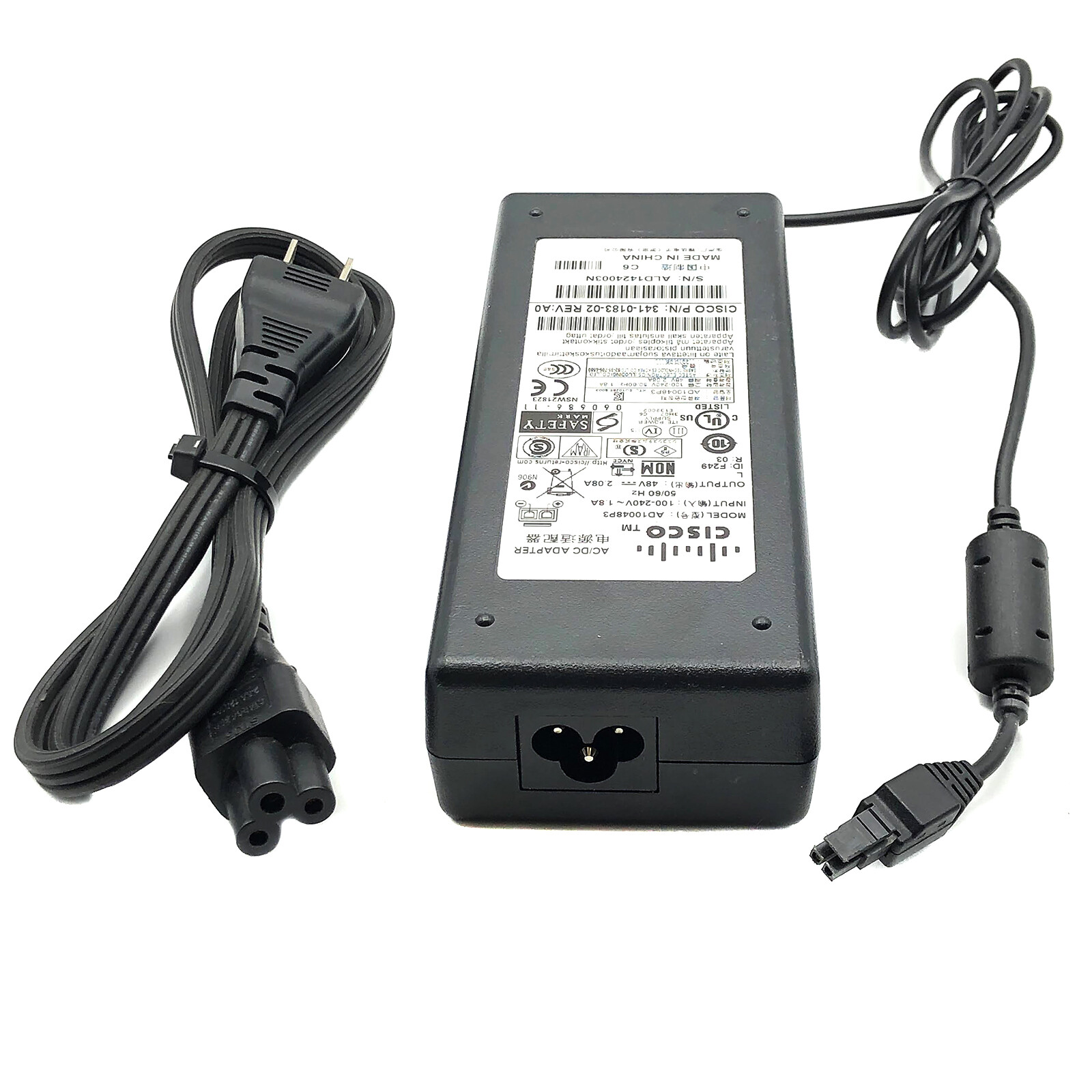 Genuine Cisco AD10048P3 AC Power Adapter 48V Power Supply 341-0183-01 OEM