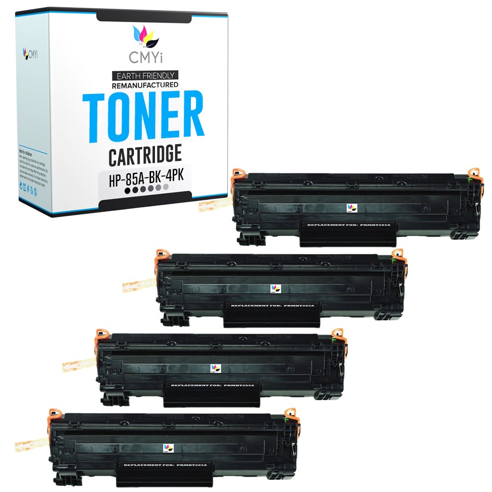 CMYi 4-PK Replacement 85A Printer Toner Cartridges for HP LaserJet Pro M1214nfh