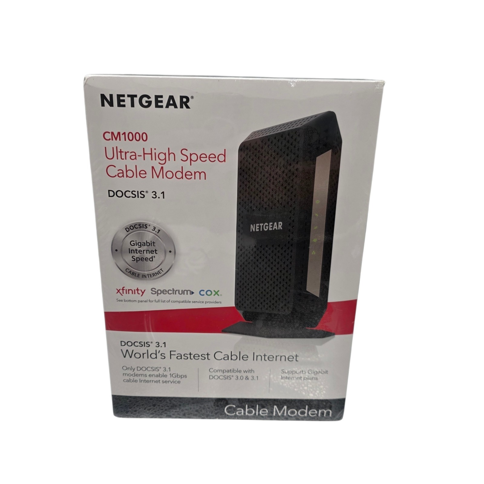 Netgear CM1000 Gigabit Cable Modem Docsis 3.1 Xfinity Spectrum Cox 1 Gbps Sealed