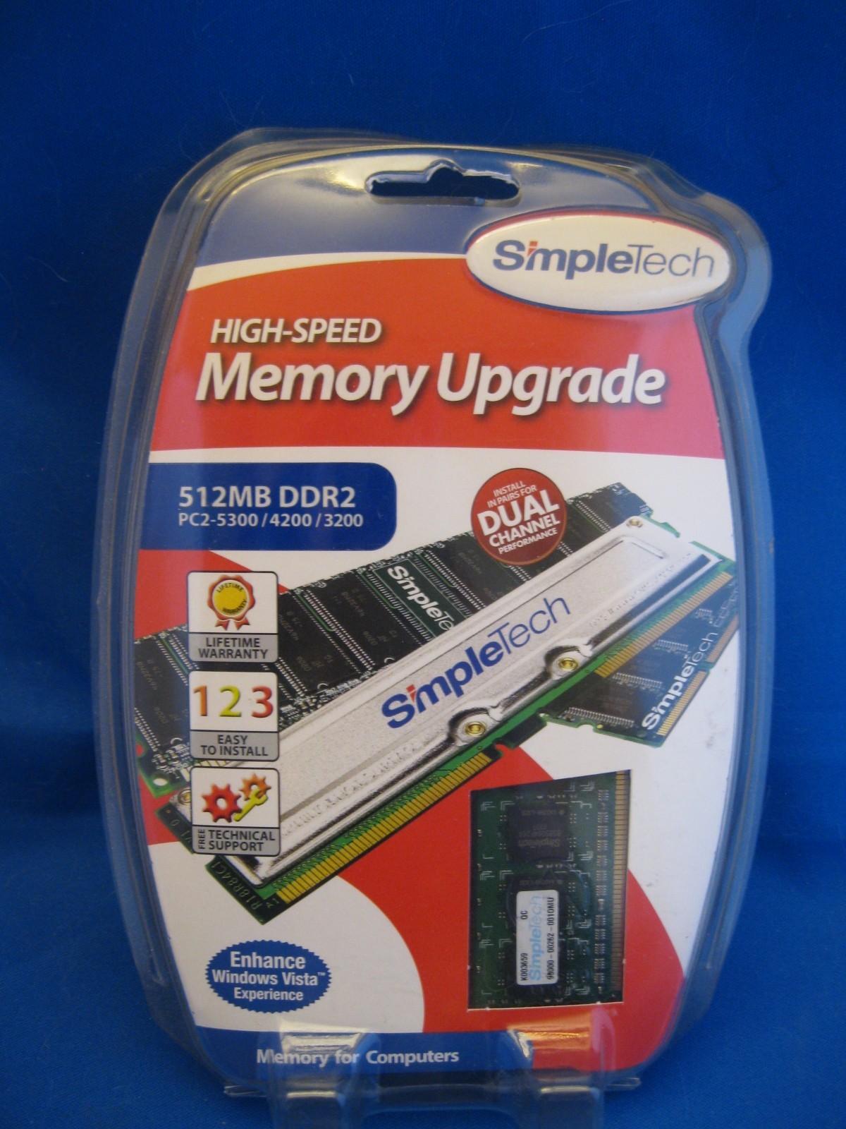 SimpleTech High-Speed Memory Upgrade 512MB DDR2 for PC2-5300/4200/3200 NEW Seale