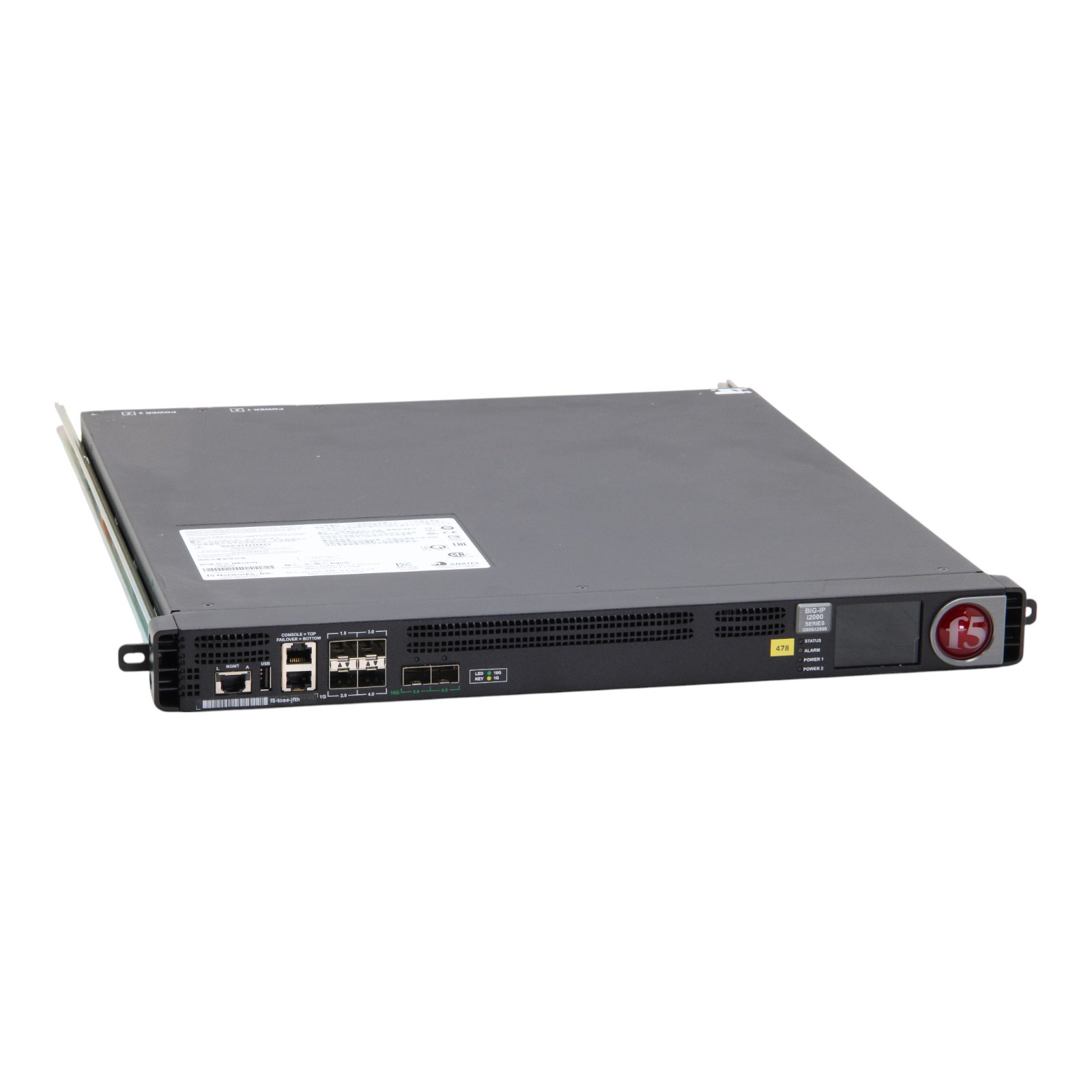 F5 Networks Big IP i2600/i2800 4-Port RJ-45 2x 10GbE SFP+ Traffic Appliance