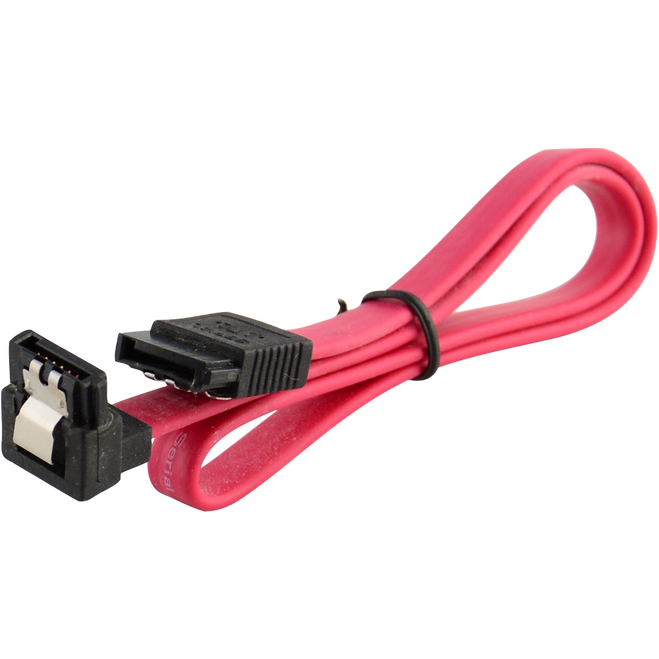 SATA III Cable 6Gbps 90 Degree Right Angle Locking Latch 18 Inches for HDD Lot