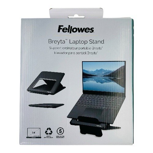 Fellowes Breyta Adjustable Laptop Stand for up to 14" Laptop Black