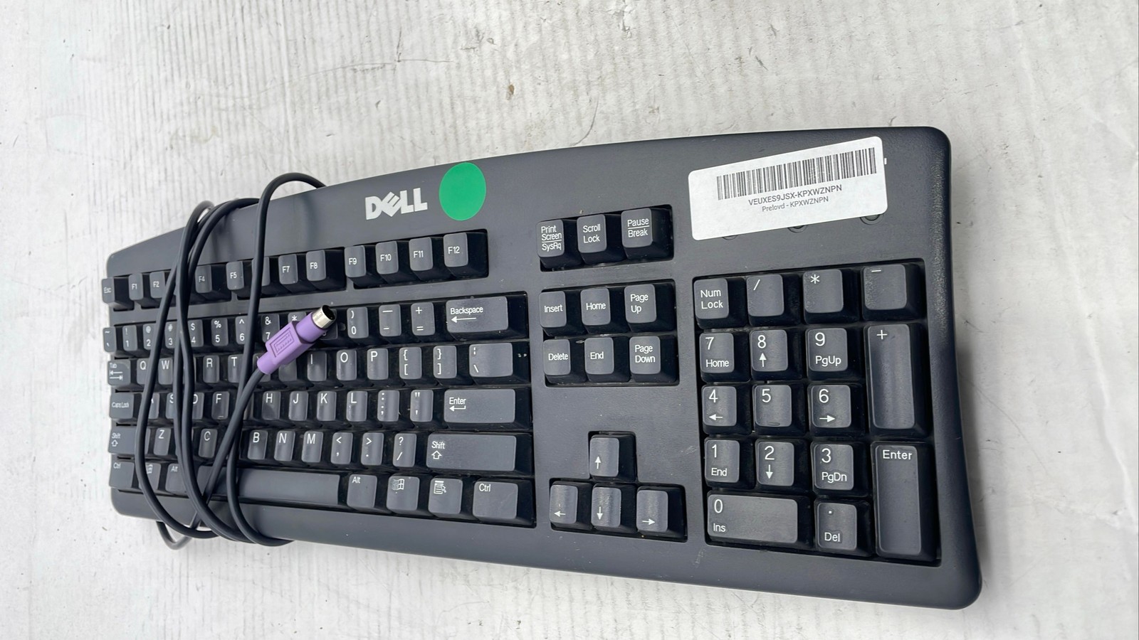 Dell SK-8110 Wired Desktop Keyboard PS/2 Standard Black 104-Key 7N242