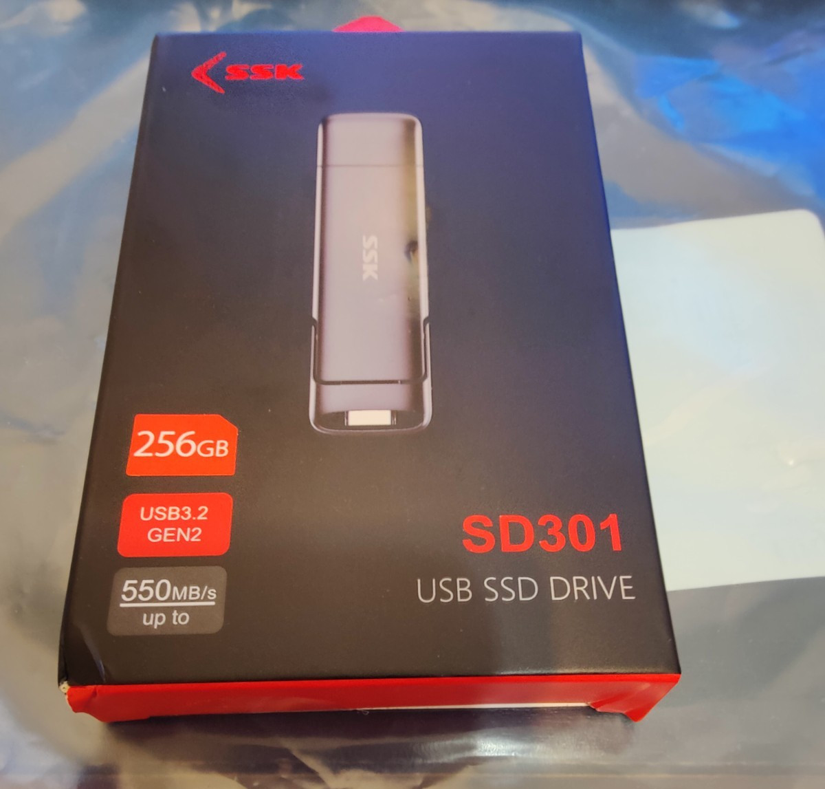 SSK SD301 256GB USB Memory Stick USB3.2 Gen2 Speed up to 550MB/s USB-C & USB-A