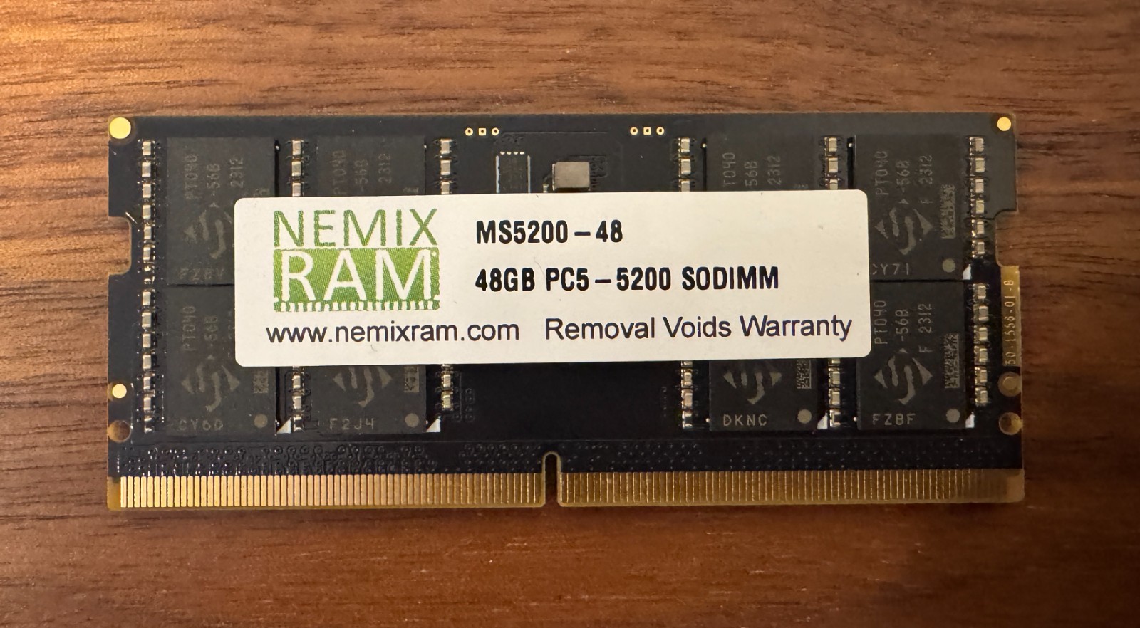 NEMIX 48GB DDR5 PC5 5200 SODIMM Laptop Memory RAM MS5200-48