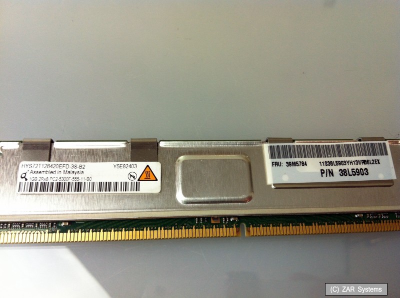 IBM Blade HS21 Replacement Part: 38L5903 RAM MEMORY 1GB PC-5300 CL5 ECC 667MHZ