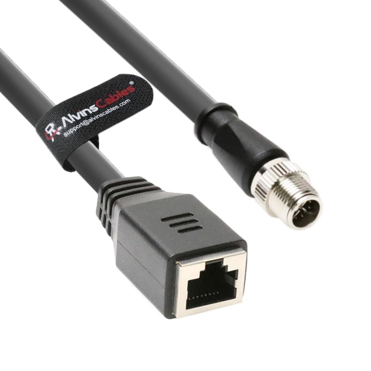 M12 X-Code 8-Pin Male to RJ45 Female Ethernet Cable for Cognex Keyence Camera