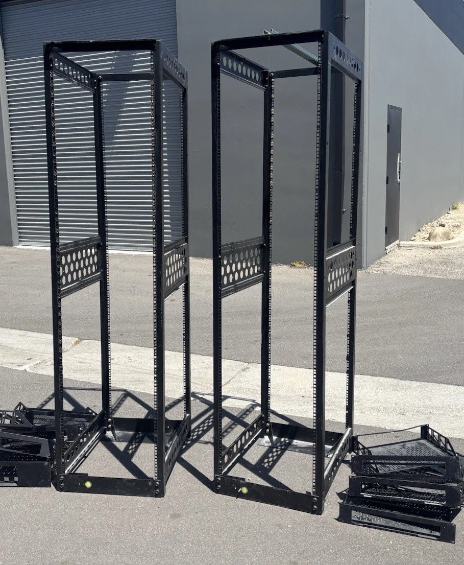 Middle Atlantic  2 Tall Racks With 9 Shelves