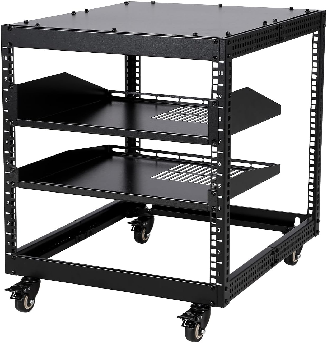 10/15/20U Open Frame Network Server Rack w/Casters Shelves Wall,Mount Floor HD