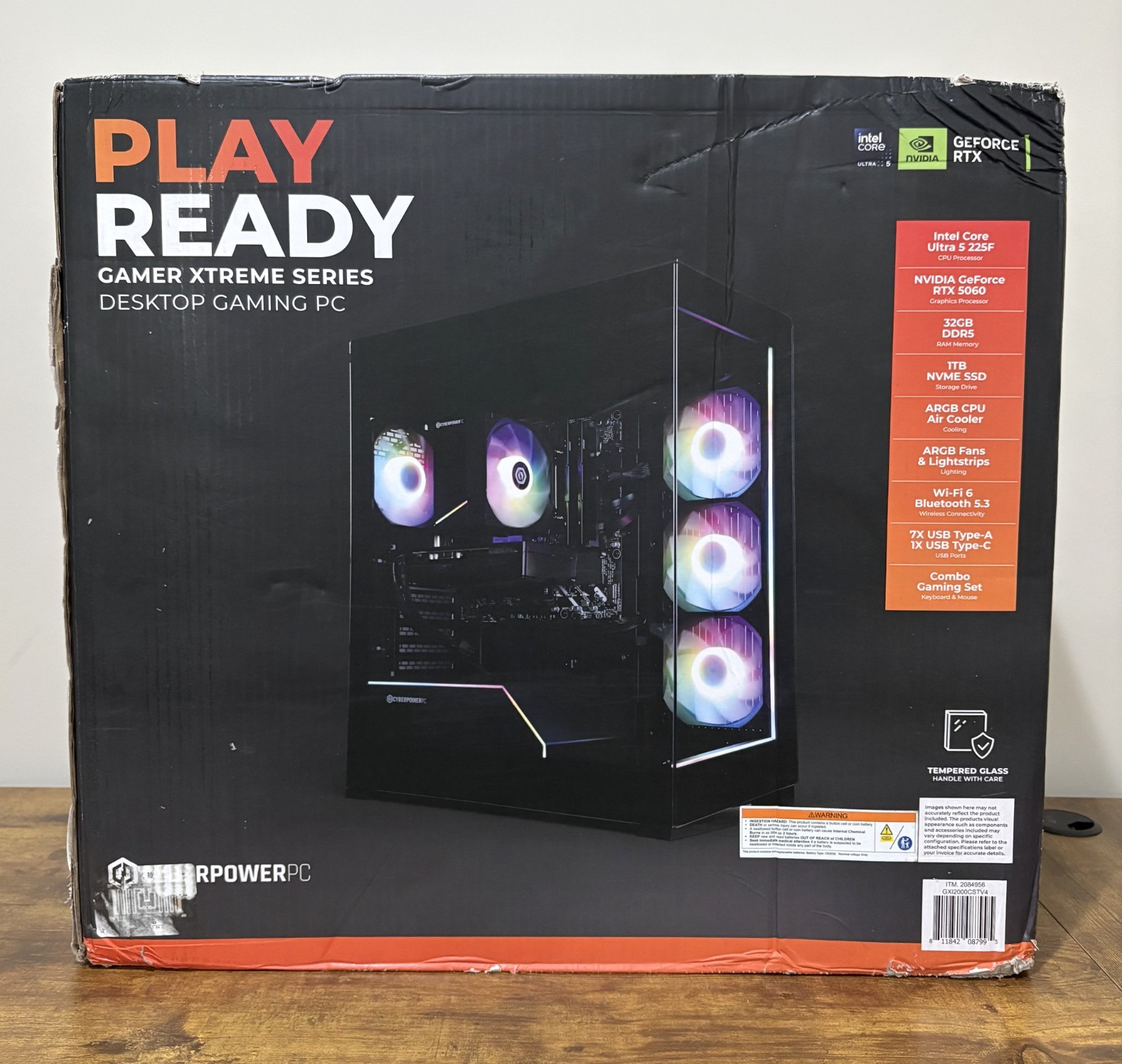 CyberPowerPC Gamer Xtreme Ultra 5 225F RTX 5060 32GB 1TB GXi2000CSTV4 NEW SEALED