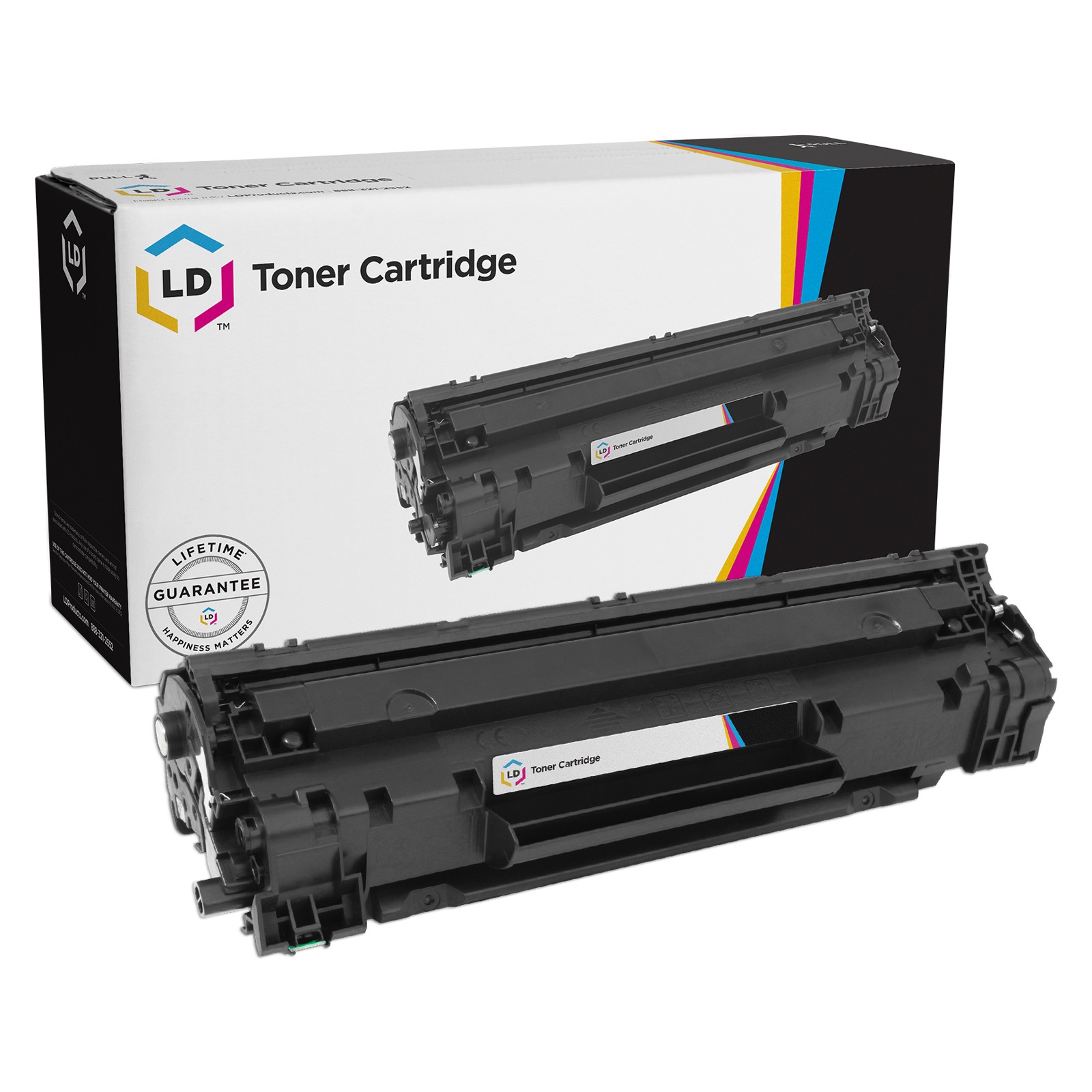 LD 4PK CE741A Fits for HP 307A Black Toner Cartridge LaserJet CP5225 CP5225dn