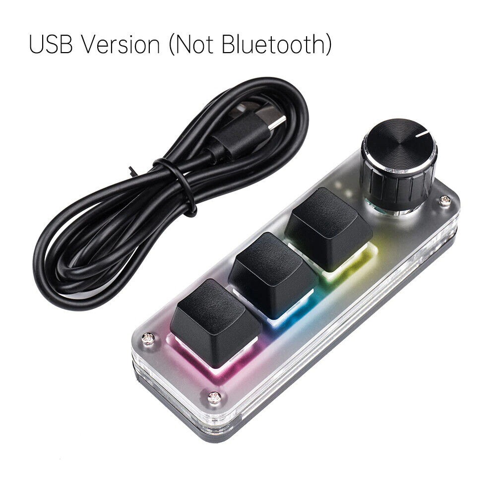 RGB Gaming Keypad Mechanical Macropad Programming Macro Custom Knob Keyboard