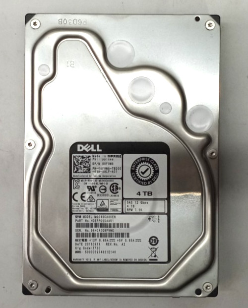 Dell Toshiba 4TB Internal Hard Drive 3.5" SAS 12Gbps 7200RPM MG04SCA40EN TH377