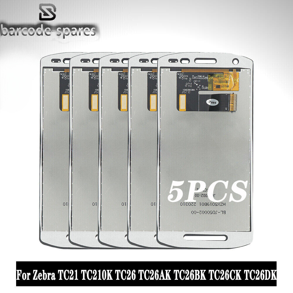 5PCS LCD w/Touch Screen for Zebra TC21 TC210K TC26 TC26AK TC26BK TC26CK TC26DK