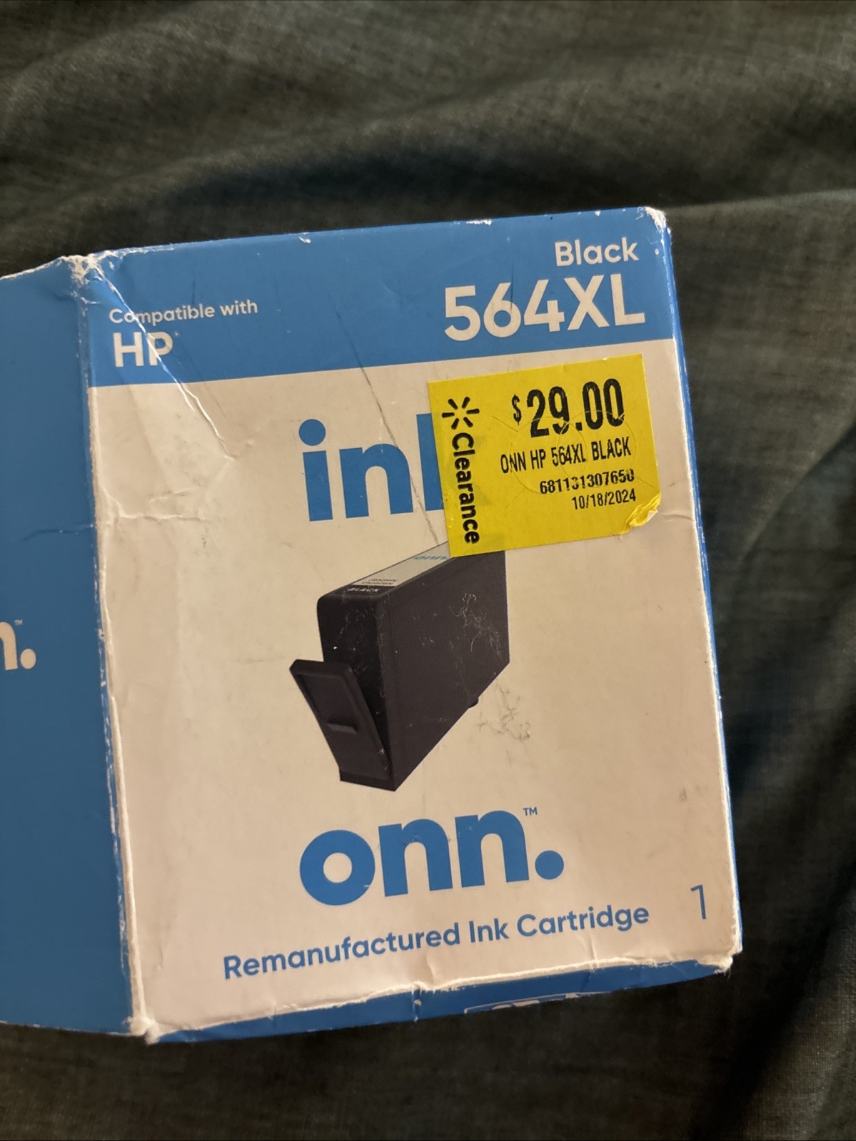 3x ONN  564XL HP Black Printer Ink Cartridge New Sealed Exp. 2022 and 2021