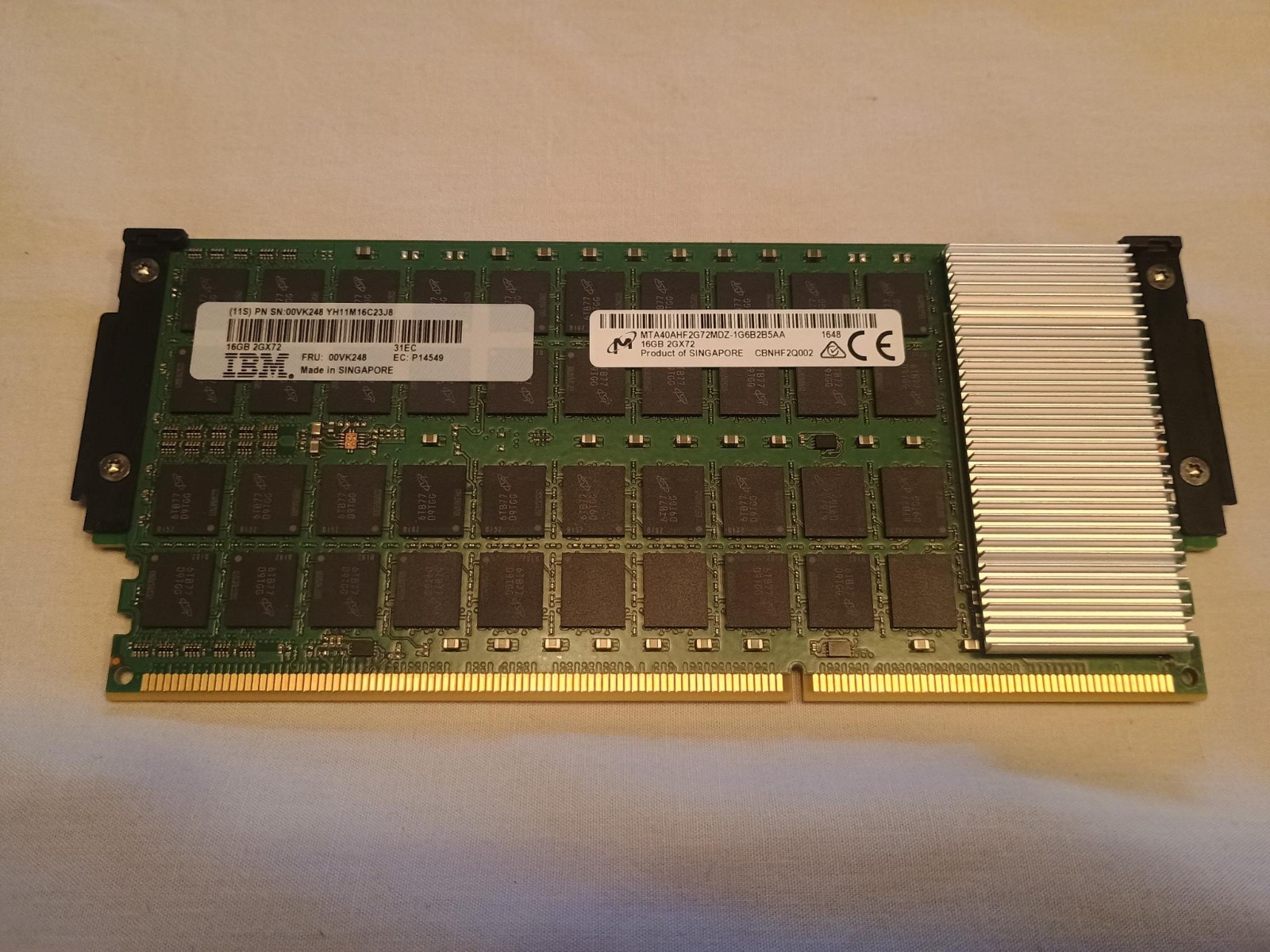 Micron IBM 16GB DDR4 SERVER MEMORY 00VK248