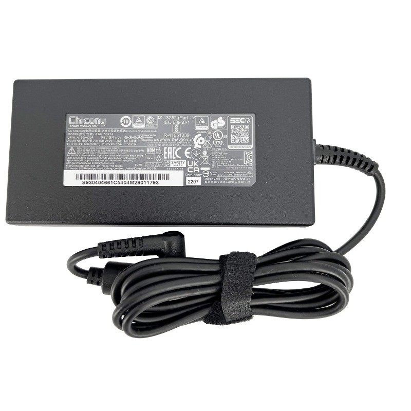 For Chicony 150W 20V 7.5A AC Adapter MSI Katana GF76 11UC-609AU 4.5*3.0 Charger