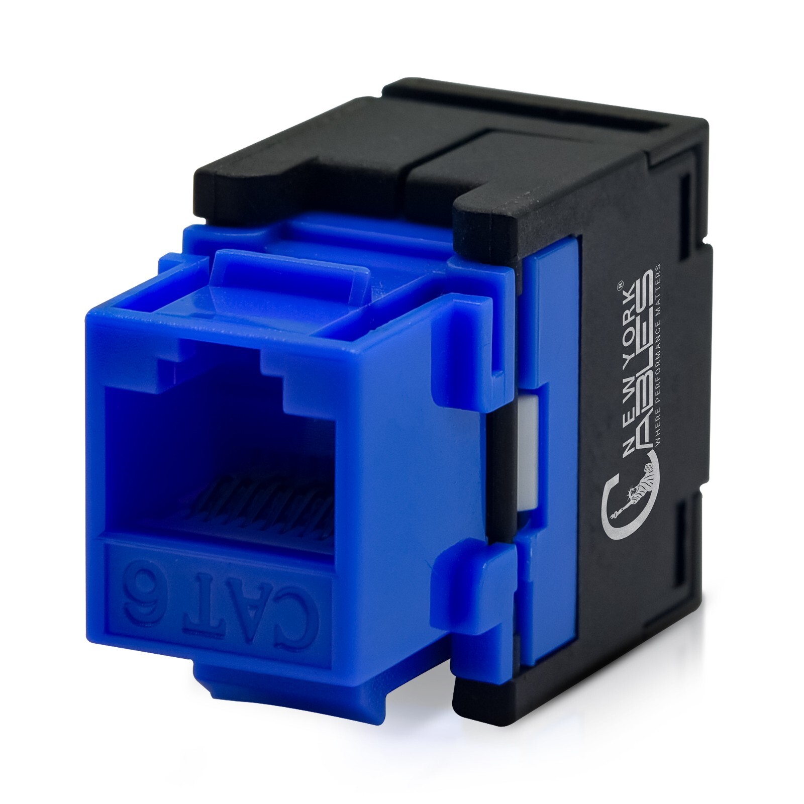 Cat6 Keystone Jack RJ45 Connectors Punch Down Ethernet Cable Connector Blue 10X