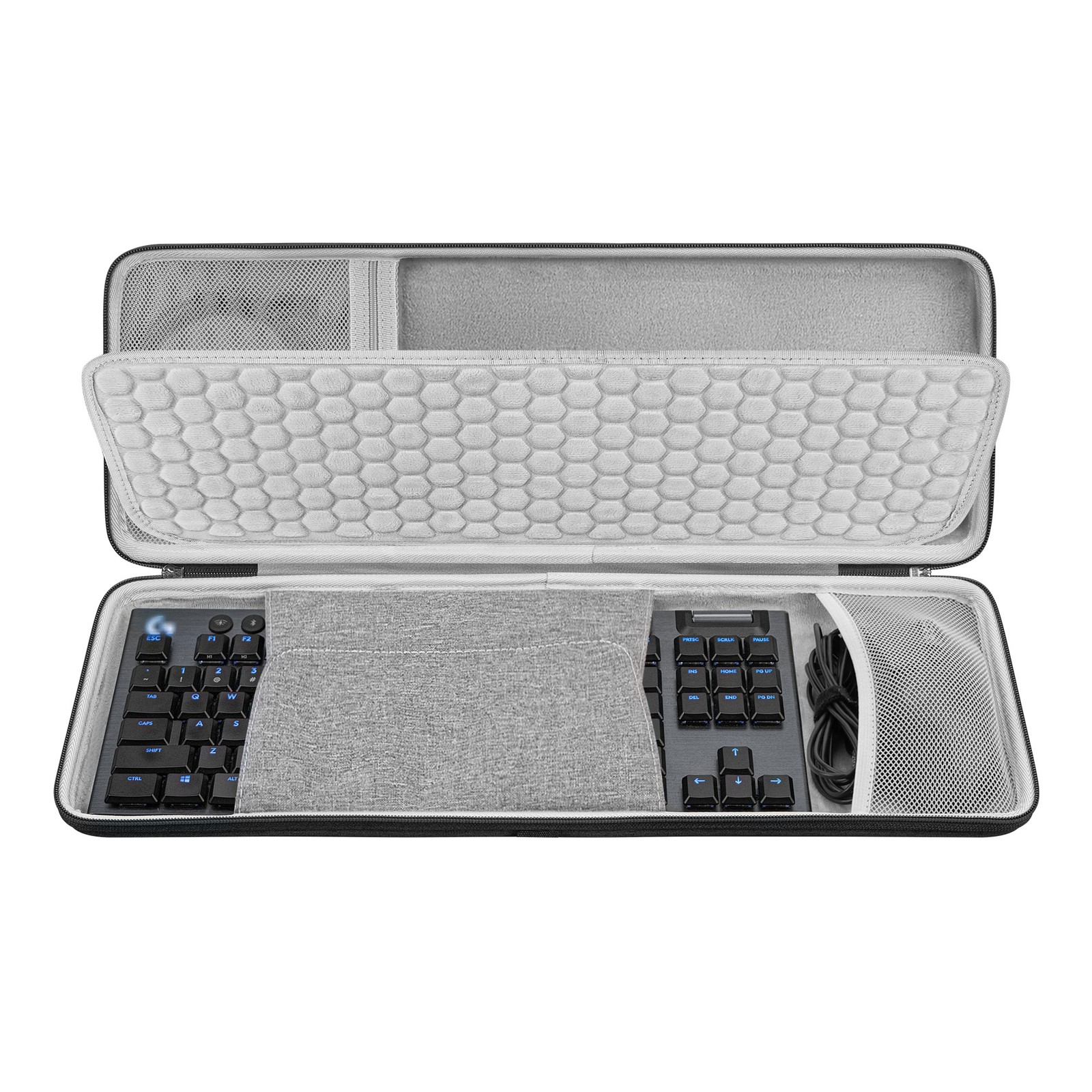 Geekria Keyboard and Mouse Combo, Hard Shell Travel Carrying Bag for 87 Keyboard