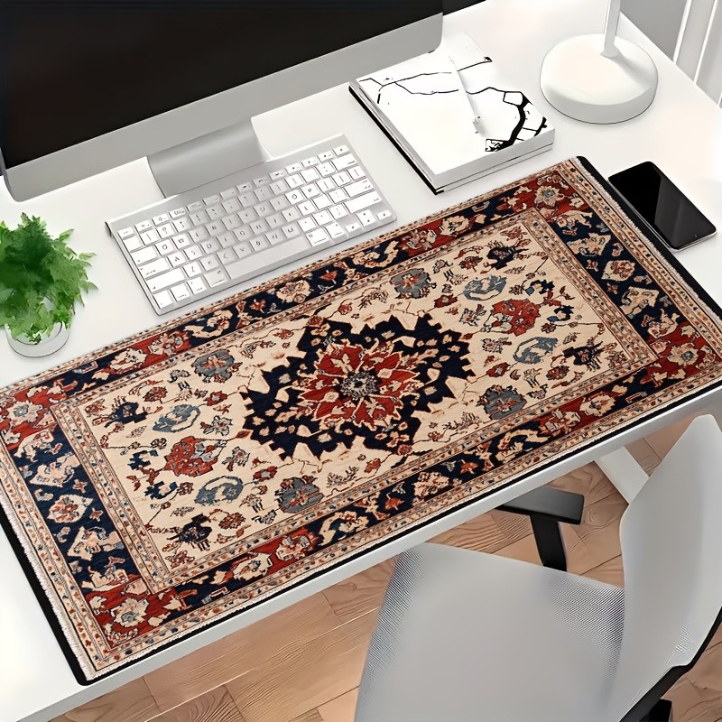 Large Size Traditional Pattern Carpet Retro Decorative Art Gaming Mouse Pad, I