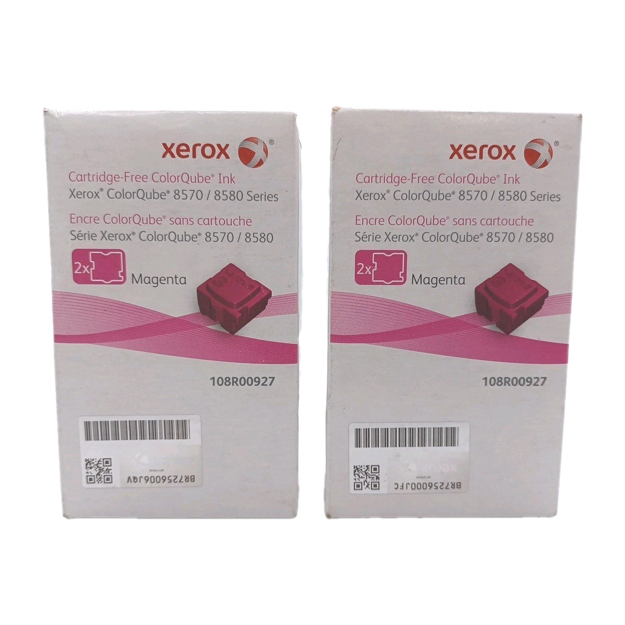 2 BOXES Xerox 8570/8580 2x Magenta ColorQube Ink Set NonMetered NEW GENUINE OEM