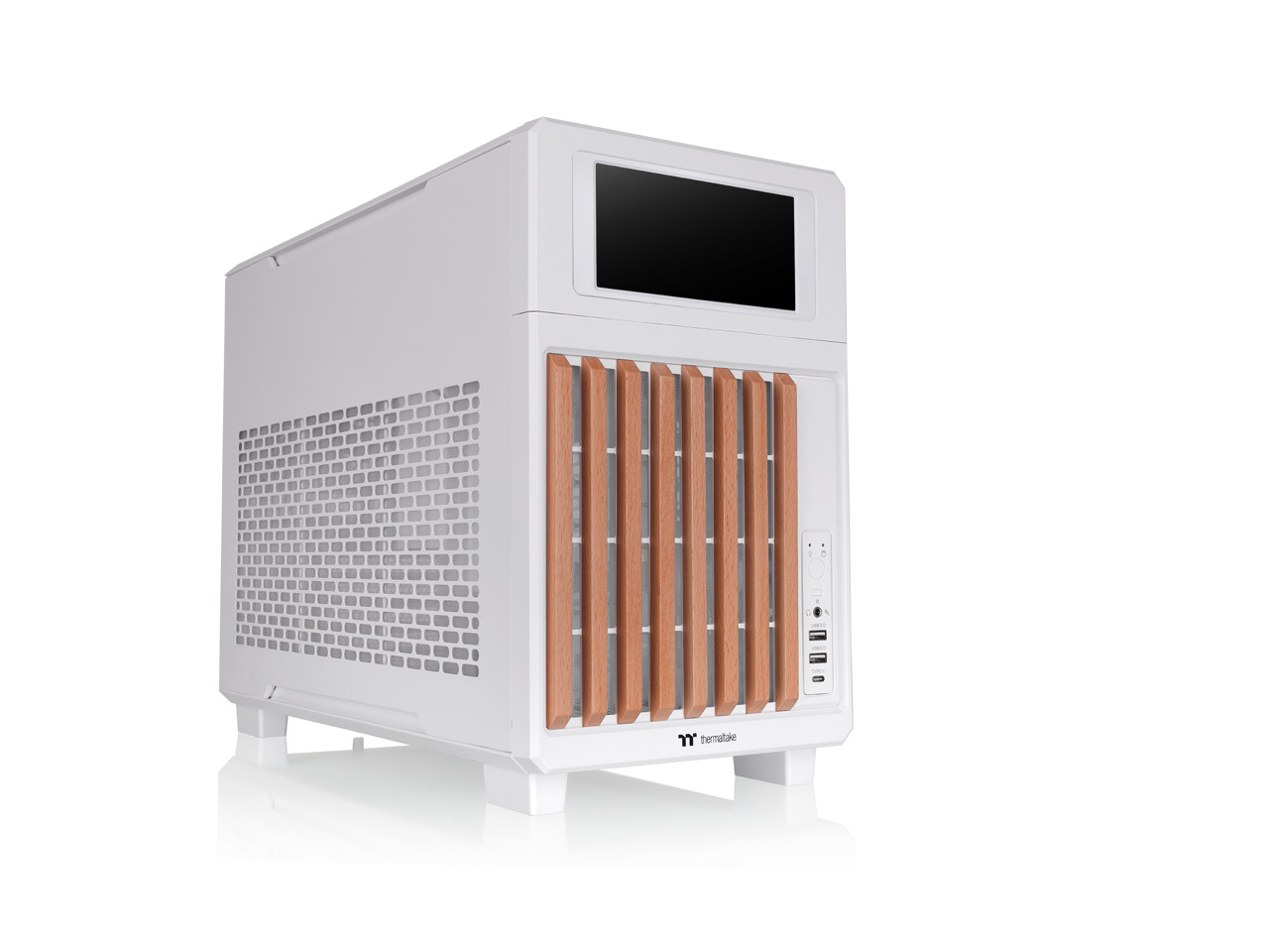 Thermaltake TR200 WS; Preinstalled 6.0 Inch LCD Screen; Micro Chassis; Wood Fron