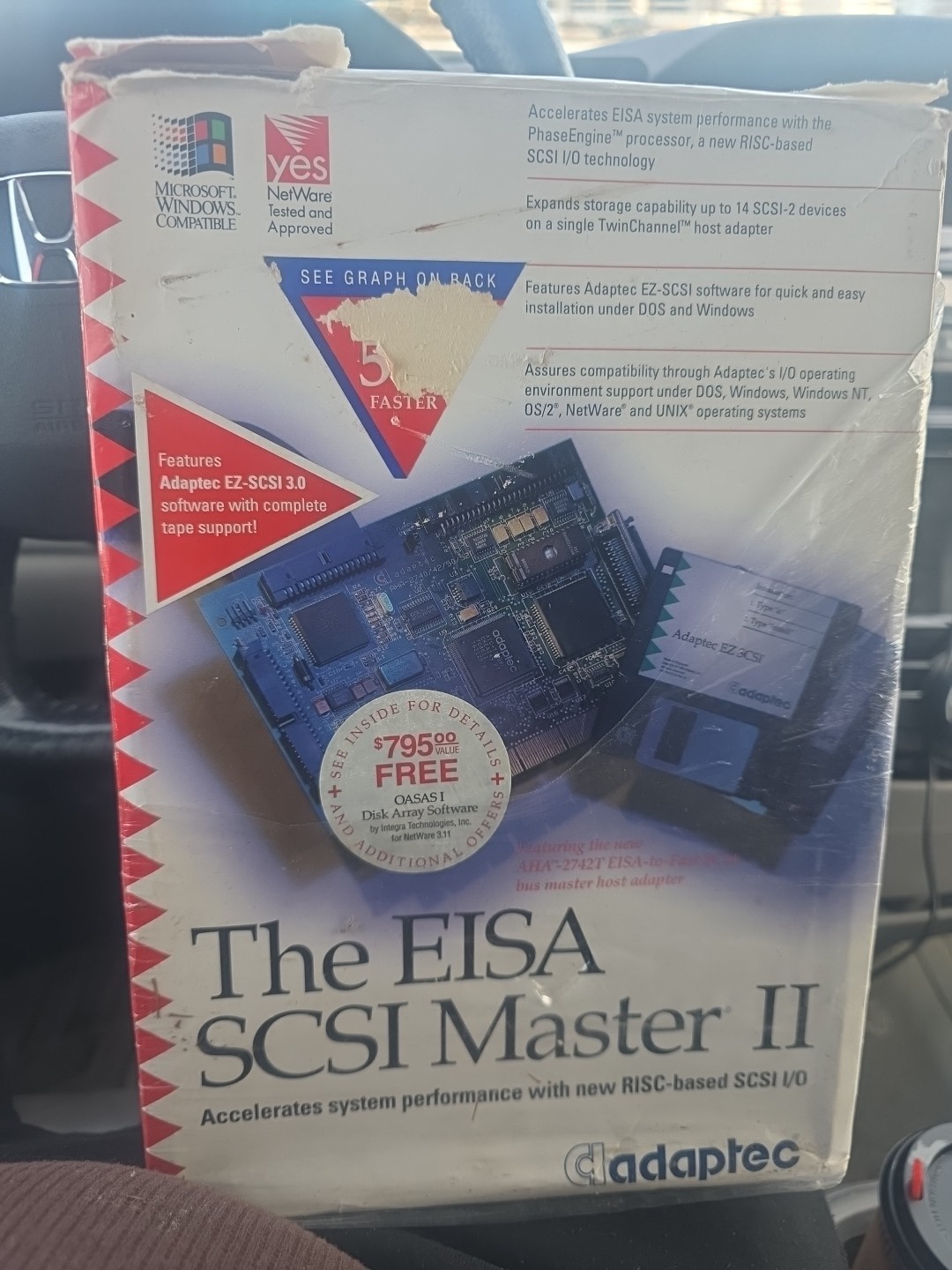  Adaptec AHA-2742T Eisa-to-Fast SCSI Open Box NEW