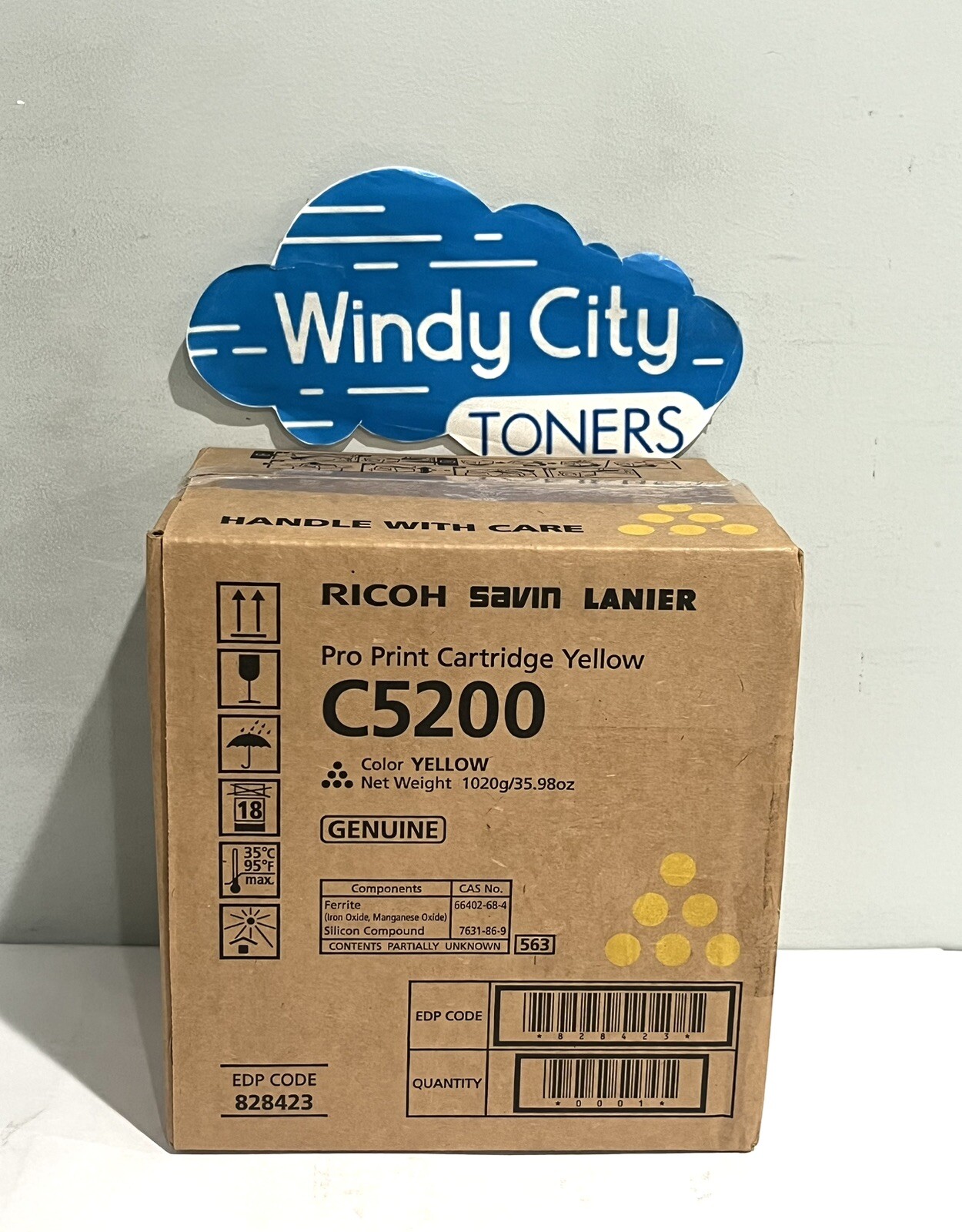 Genuine Ricoh Savin Lanier C5200 C5210 Yellow 828423 Toner Cartridge 24K Pages