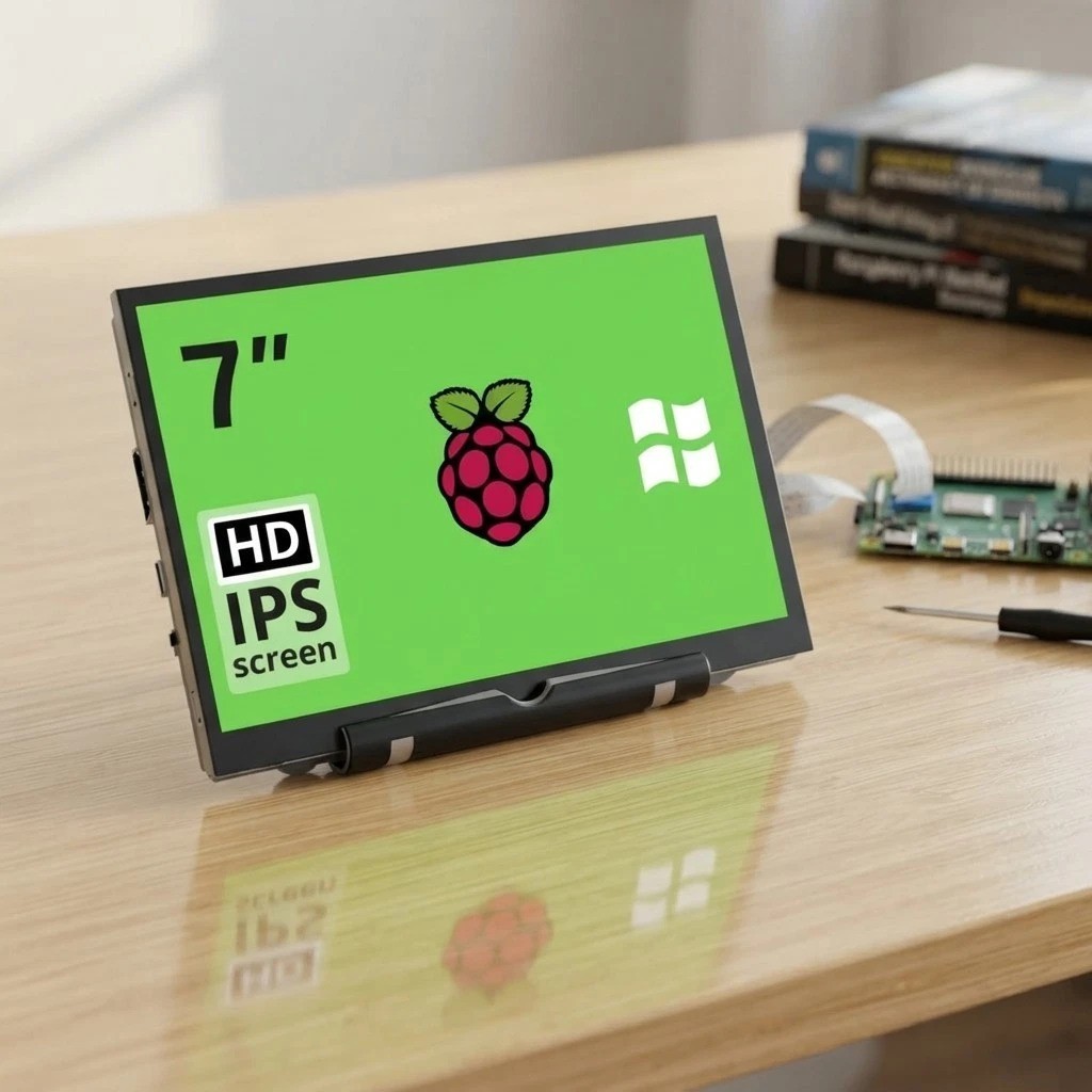 Raspberry Pi 7 Inch Portable Monitor 800x480 IPS HDMI External Display Non Touch