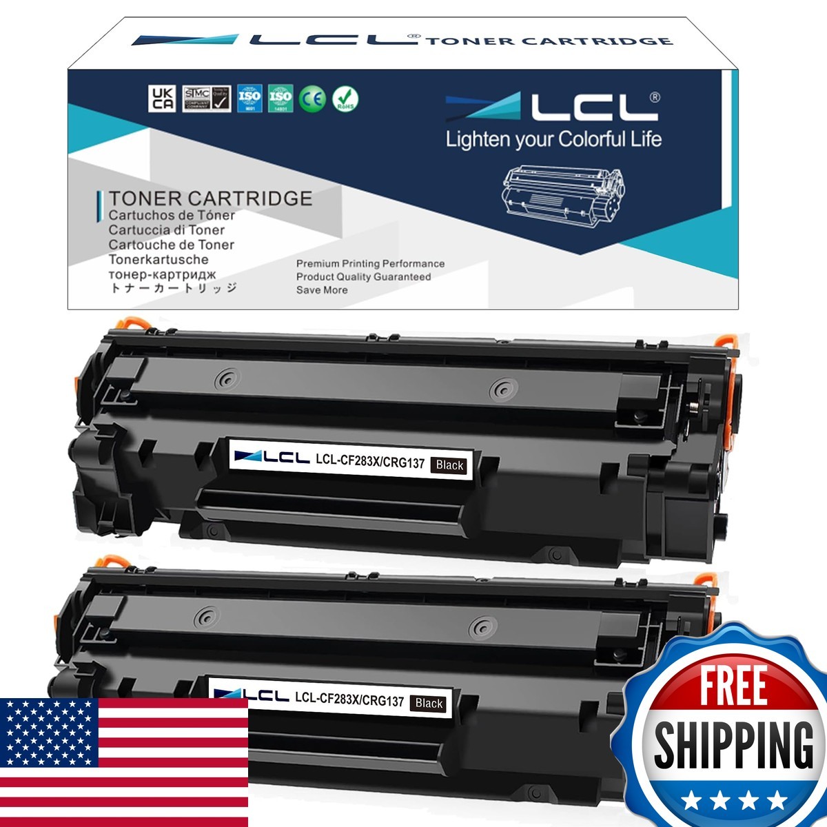LCL 83X CF283X Toner Cartridge for HP LaserJet Pro M201/M225 Canon (Black 2