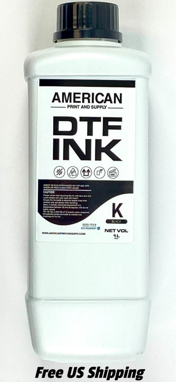 Direct to Film Ink for Epson Printheads Water Based Ink Black 1L
