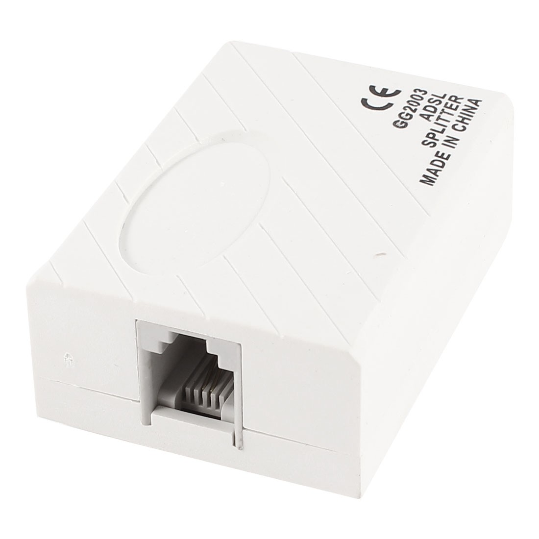 RJ11 6P2C Female Socket Phone Line Fax Modem ADSL Splitter Filter Grey White