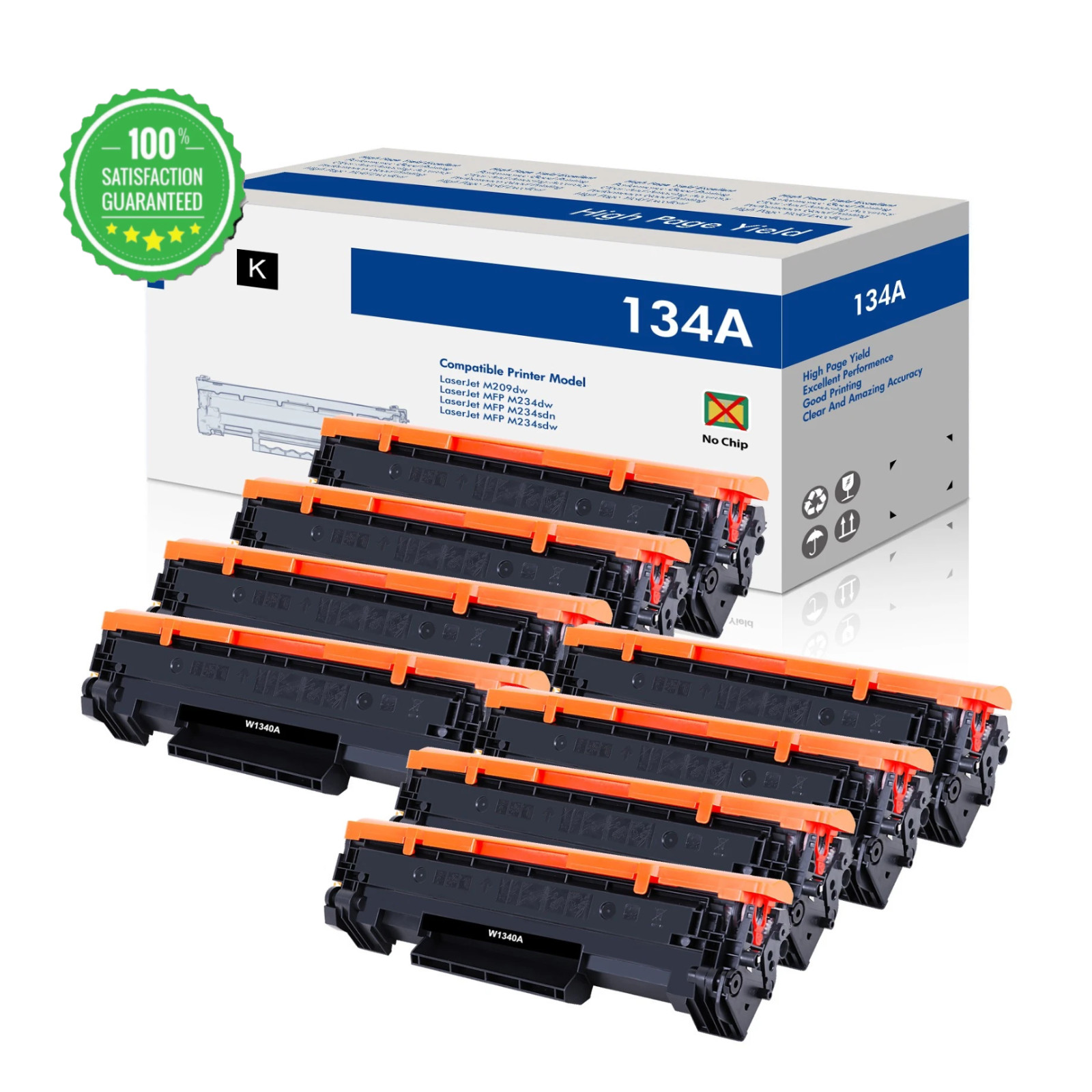 8PK W1340A Toner Cartridge For HP 134A Toner M209dw MFP M234sdw M234dw No chip