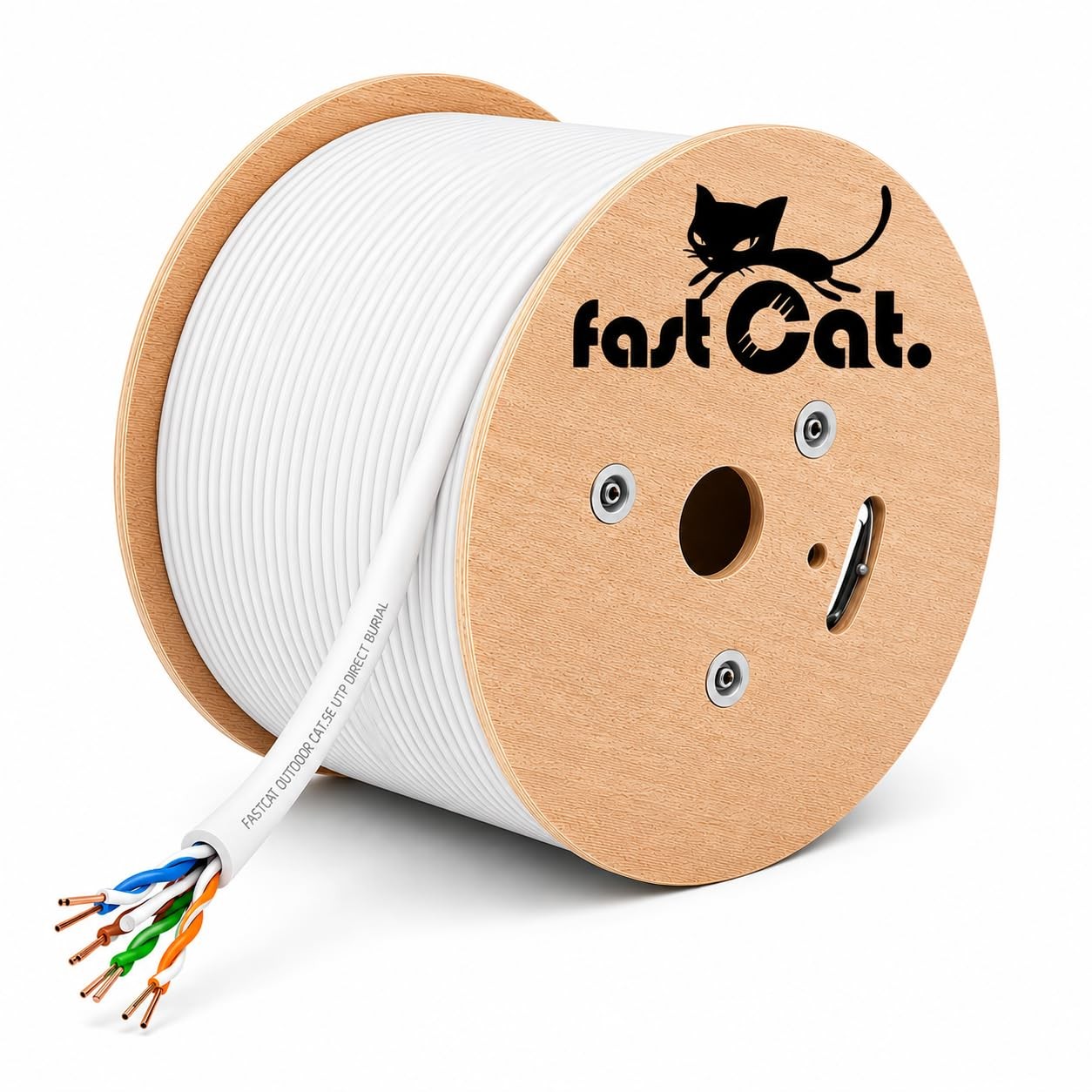 fast Cat. Cat6 Direct Burial Outdoor Rated Cable,Waterproof, 23AWG Solid Bare