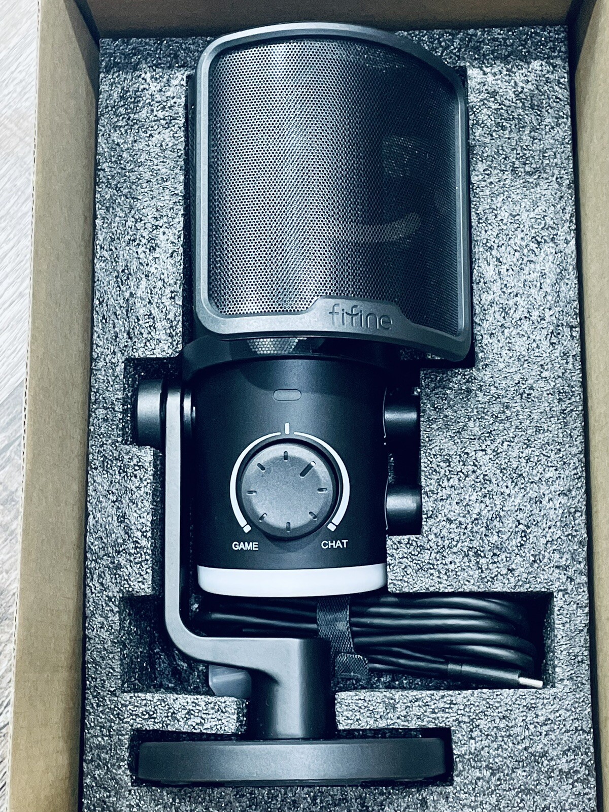 FIFINE Ampligame AM6 RGB Microphone USB Gaming PC Streaming Podcast Mic 🆓 SHIP