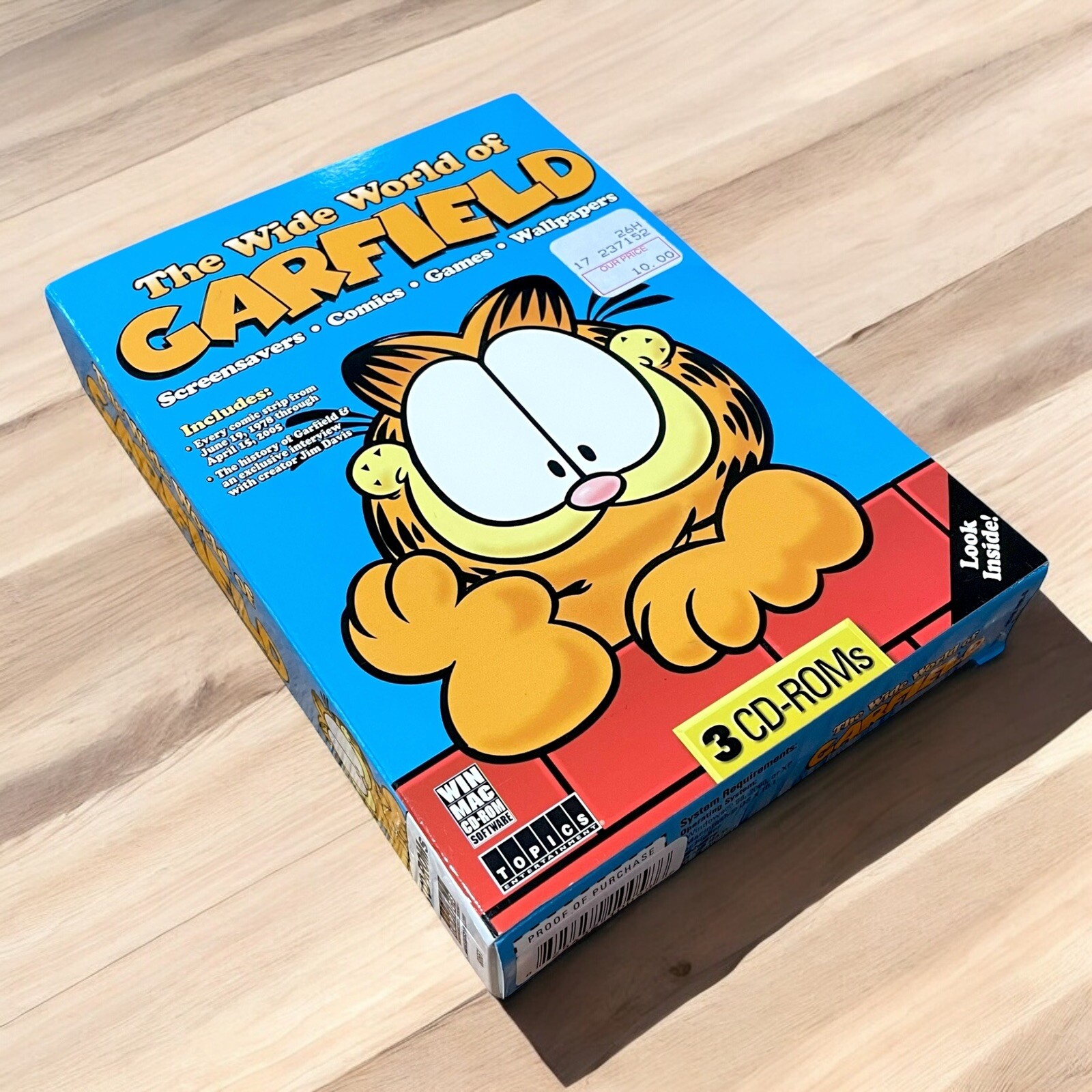 The Wide World of Garfield Win / Mac 3-CDs EVERY Comic Strip + Much More Sealed