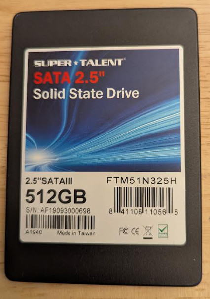 Super Talent 512GB SATA III 2.5" Internal SSD