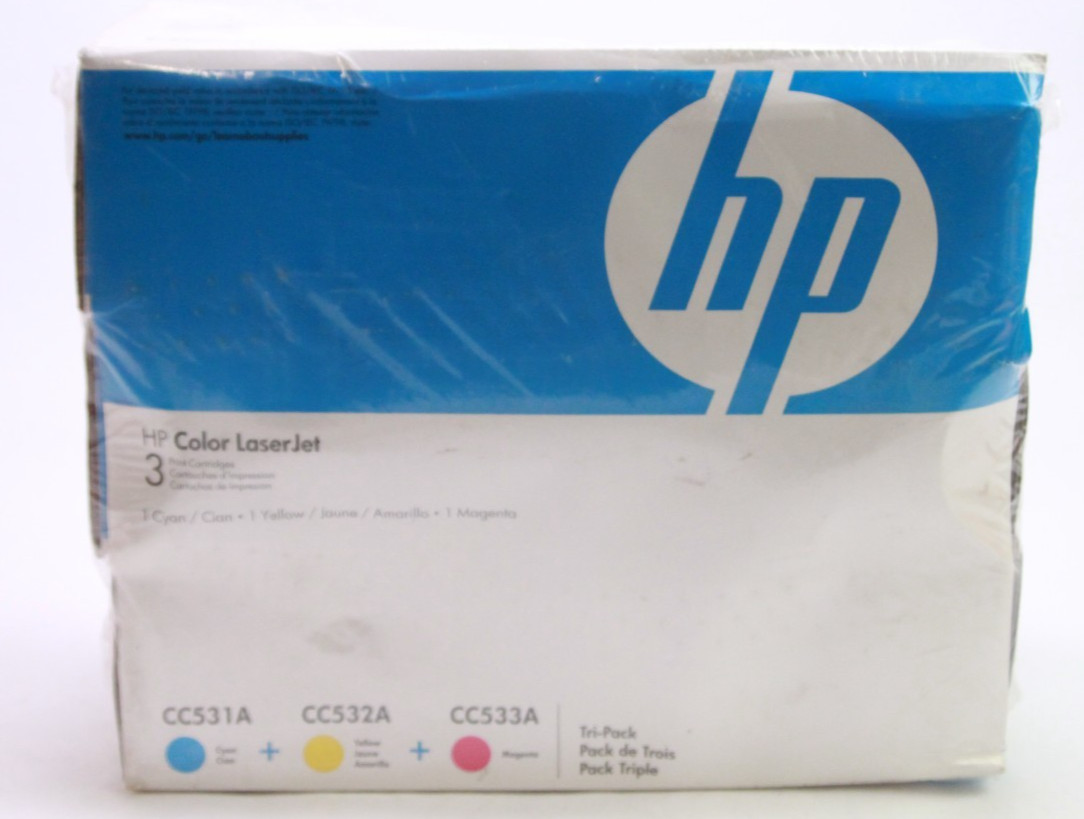HP 304A Magenta Yellow LaserJet Toner CC532A CC533A (Lot of 3)